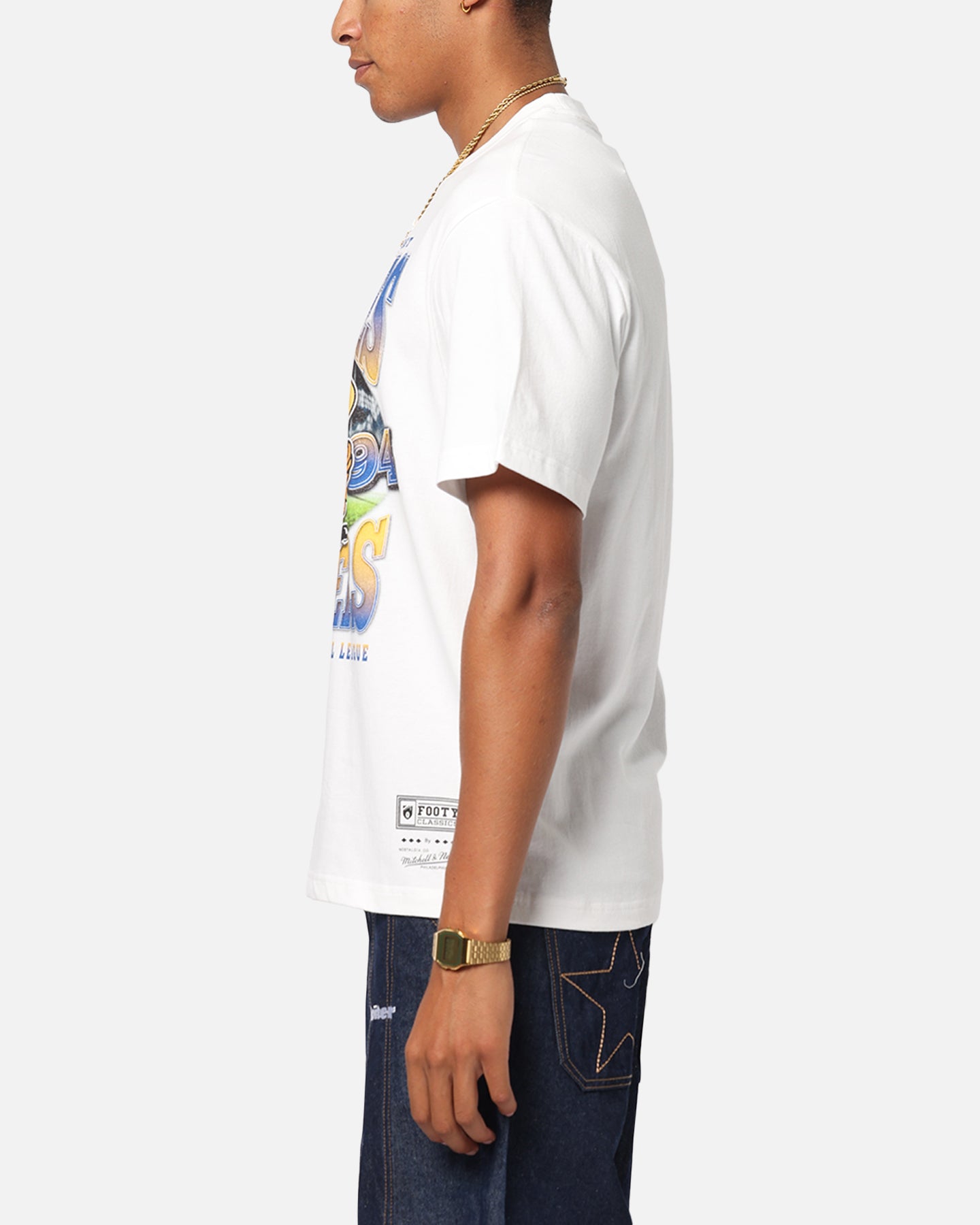 Mitchell & Ness West Coast Eagles Mascot T-Shirt Vintage White、mySite、zt4zffjzw