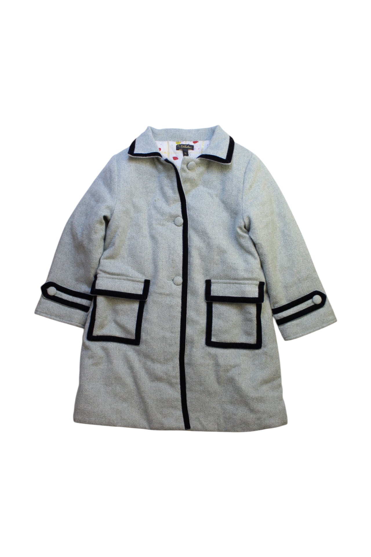 Velveteen Coat With Contrast Trim - Size 6T、mySite、g9winljtr