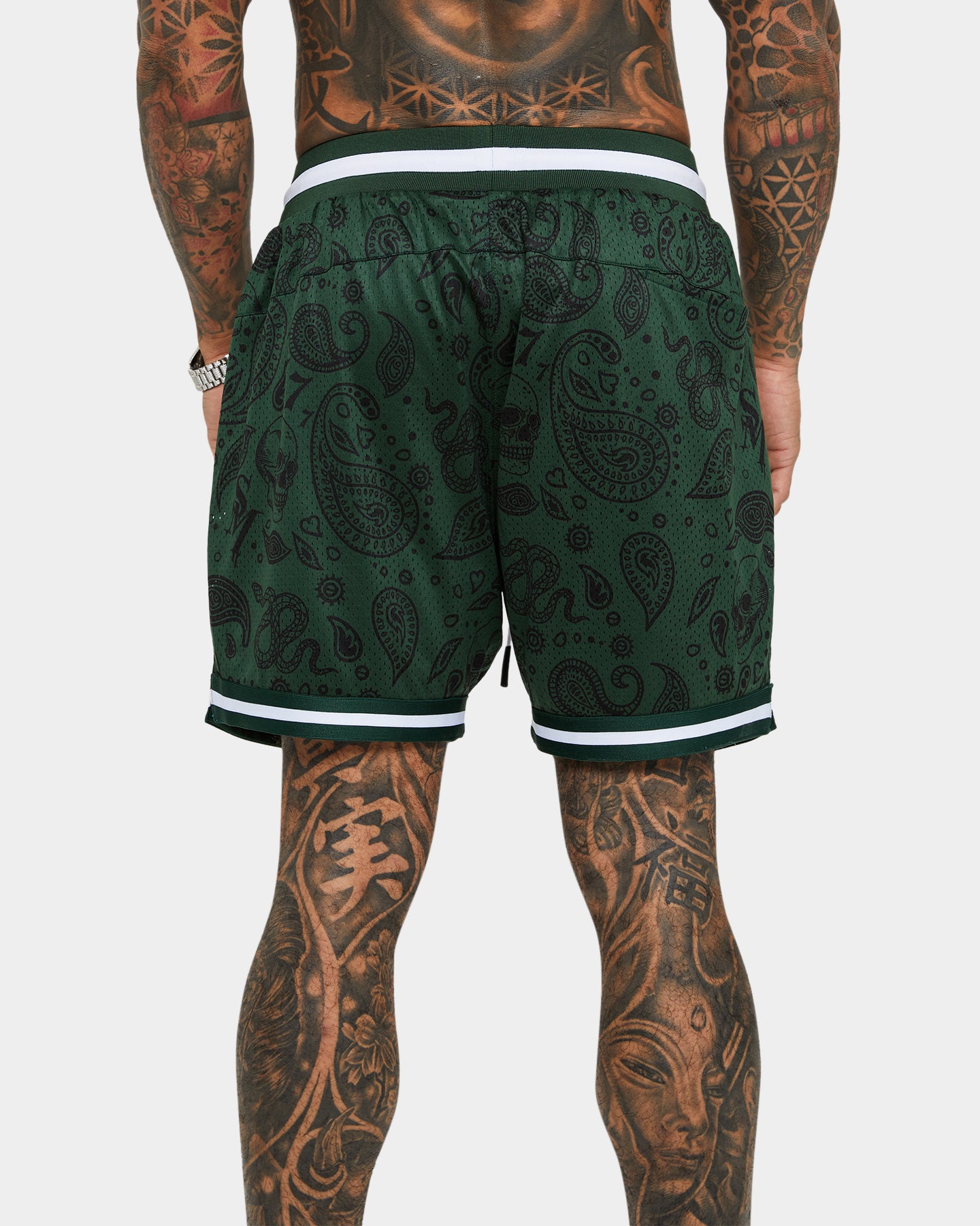 Saint Morta Paisley Olympus Ball Shorts Green/White、mySite、zt4zffjzw