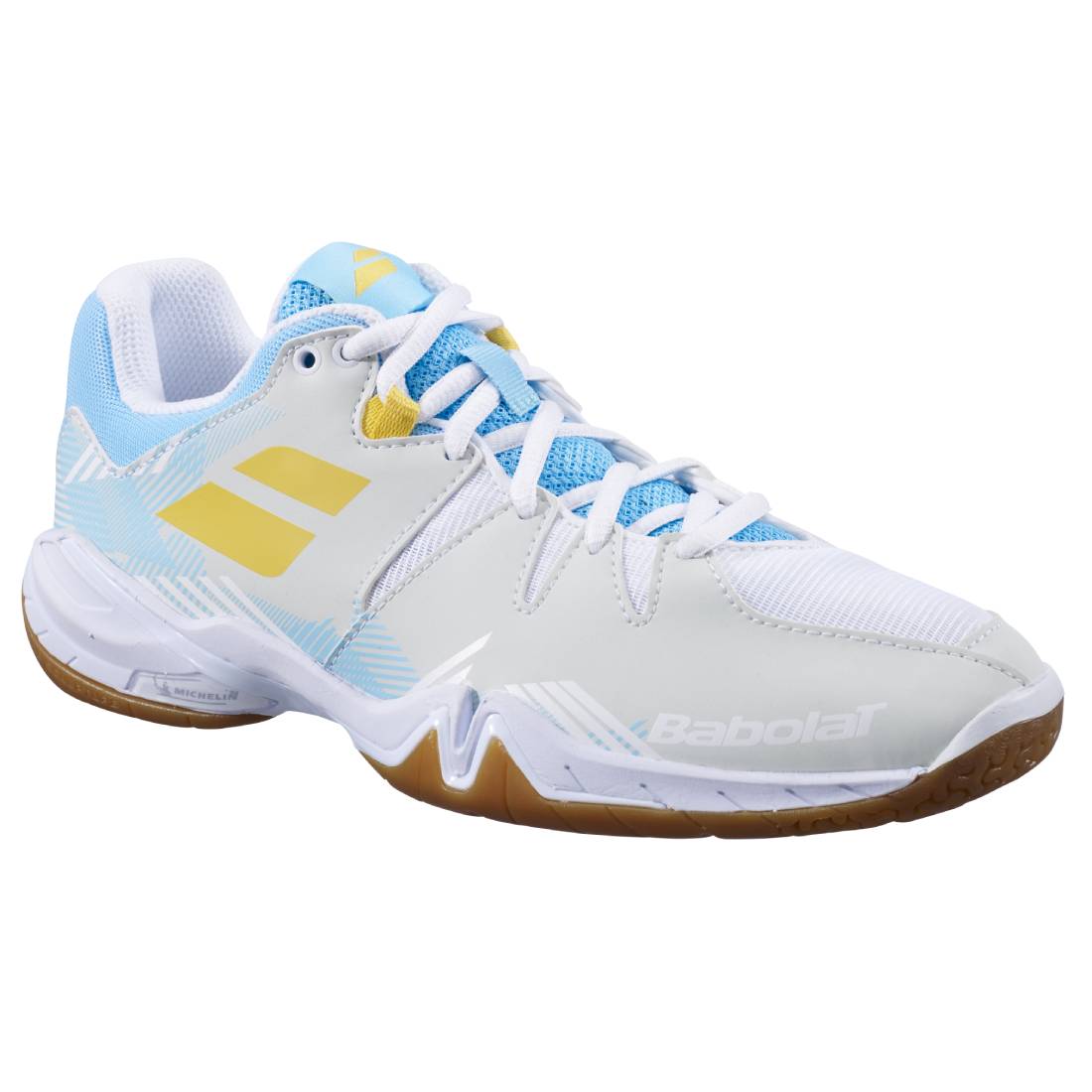 Babolat Shadow Spirit Women's Indoor Court Shoe (White/Light Blue)