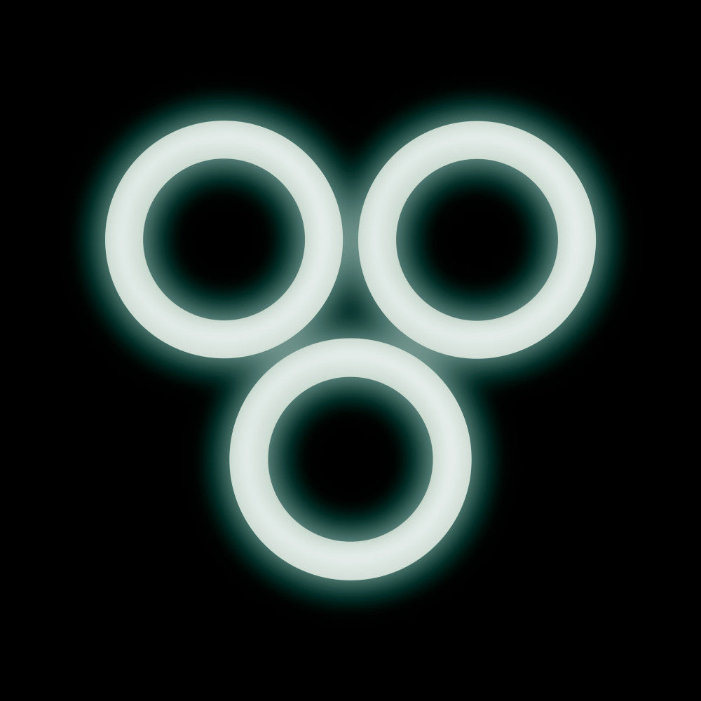 Performance By Blush® | VS2: Glow In The Dark White Small Penis Rings (3-Pack) - Made with Puria™ Silicone、mySite、bottomscart