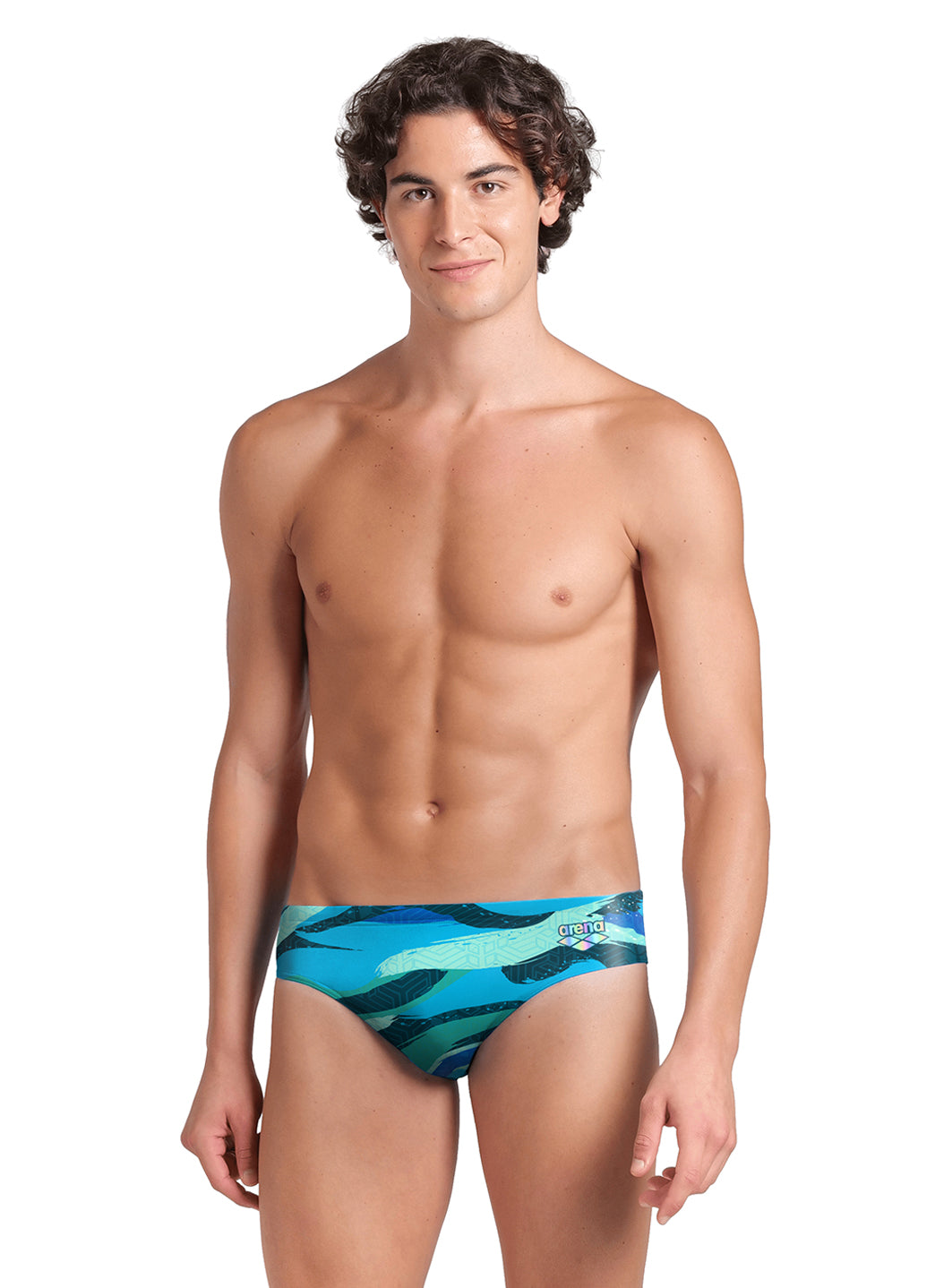Arena Men's Green Water Brief Swimsuit、mySite、noshort