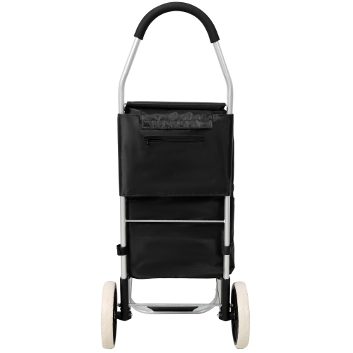 Shopping Stair Trolley with Wheels,Trolley Black Foldable Shopping Cart,Removable Shopping Oxford Waterproof Bag,Stainless Steel Triangular Wheels, Black、、eastwooduniform