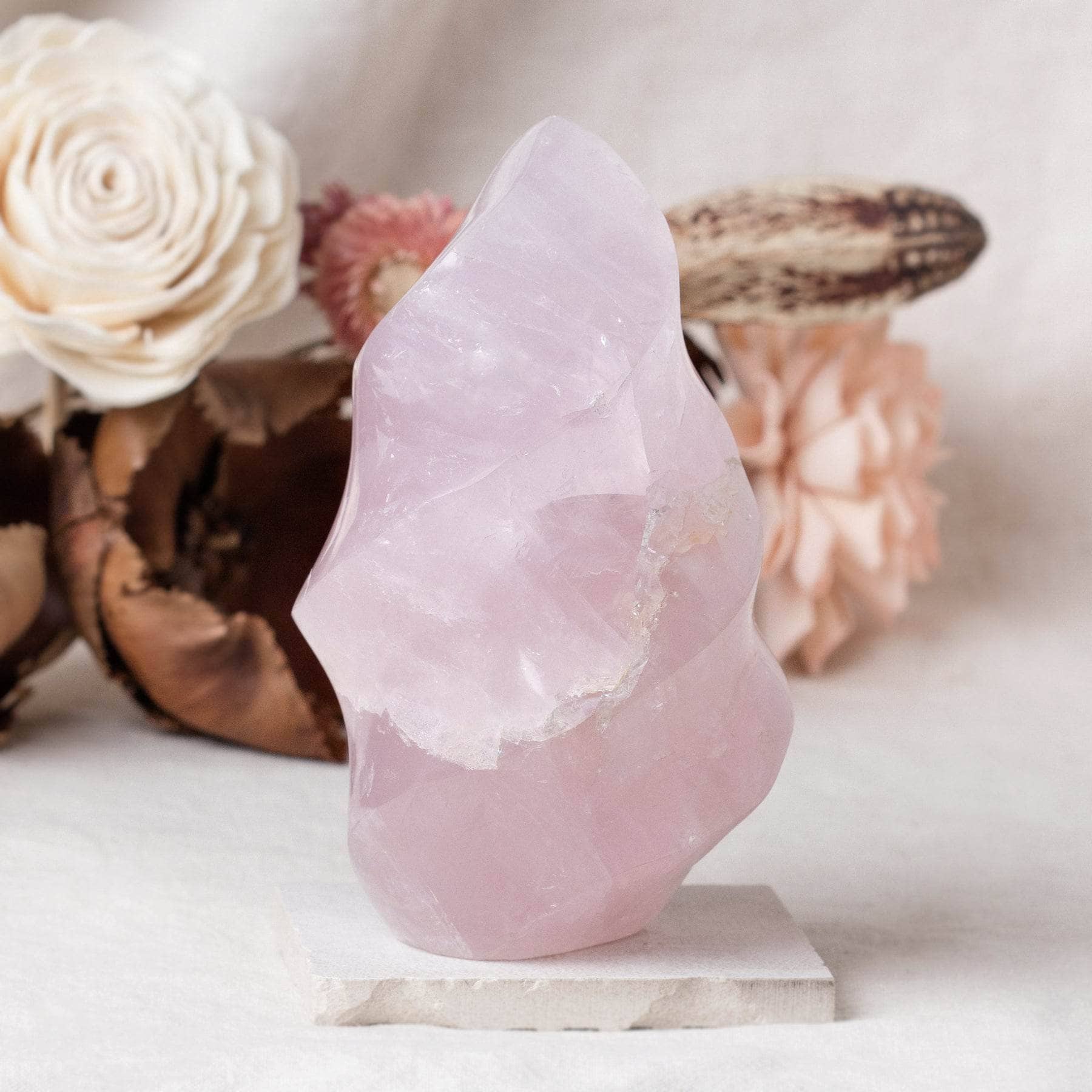 Rose Quartz Flame Crystals - 1 of a Kind、mySite、hinf8tx79