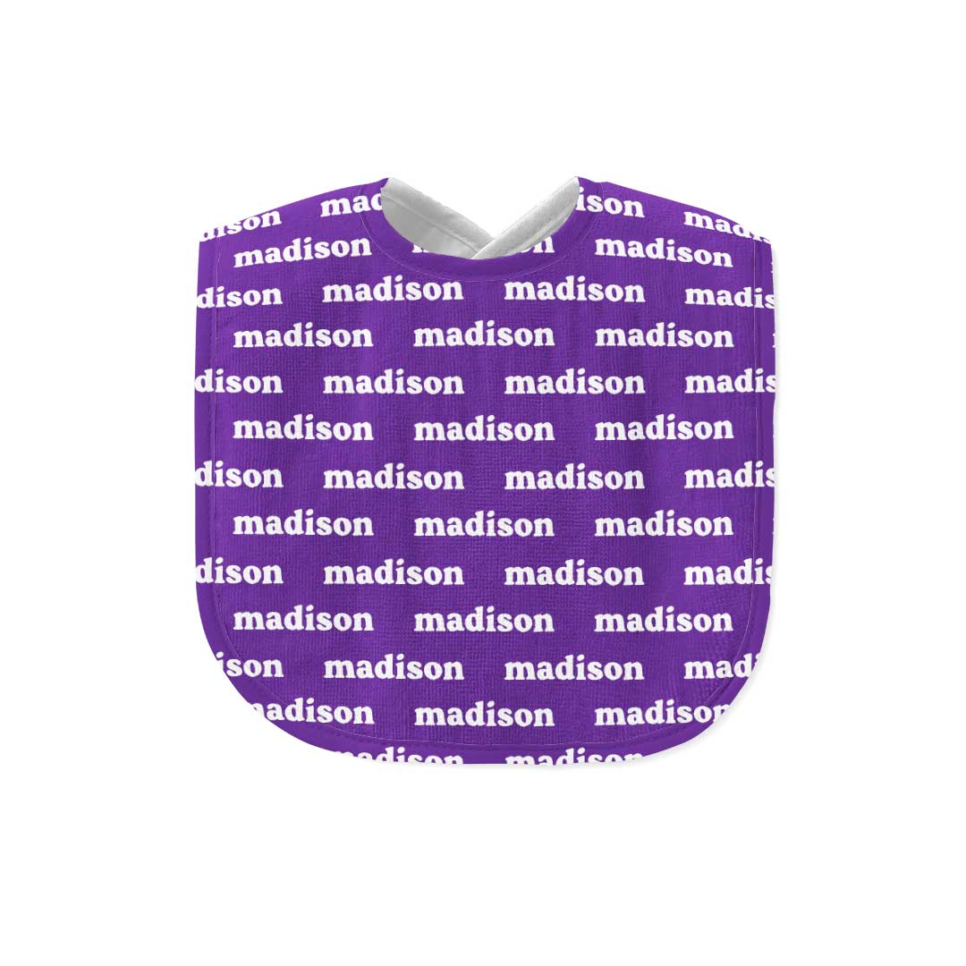  Personalized Baby Name Bib | Horned Frog Purple、mySite、layawaytickets