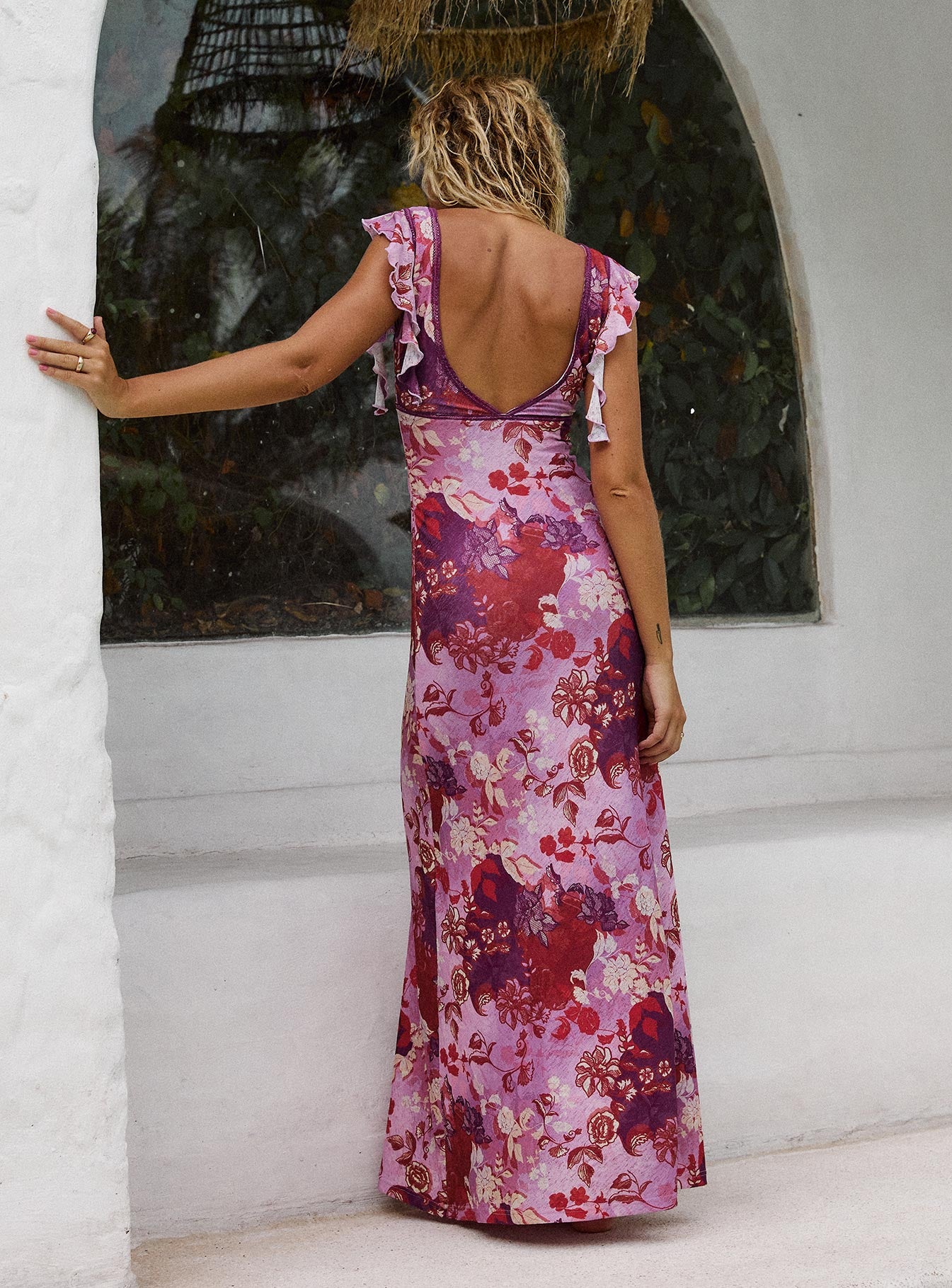 Soleila Maxi Dress Purple Multi Petite、mySite、solidvoid