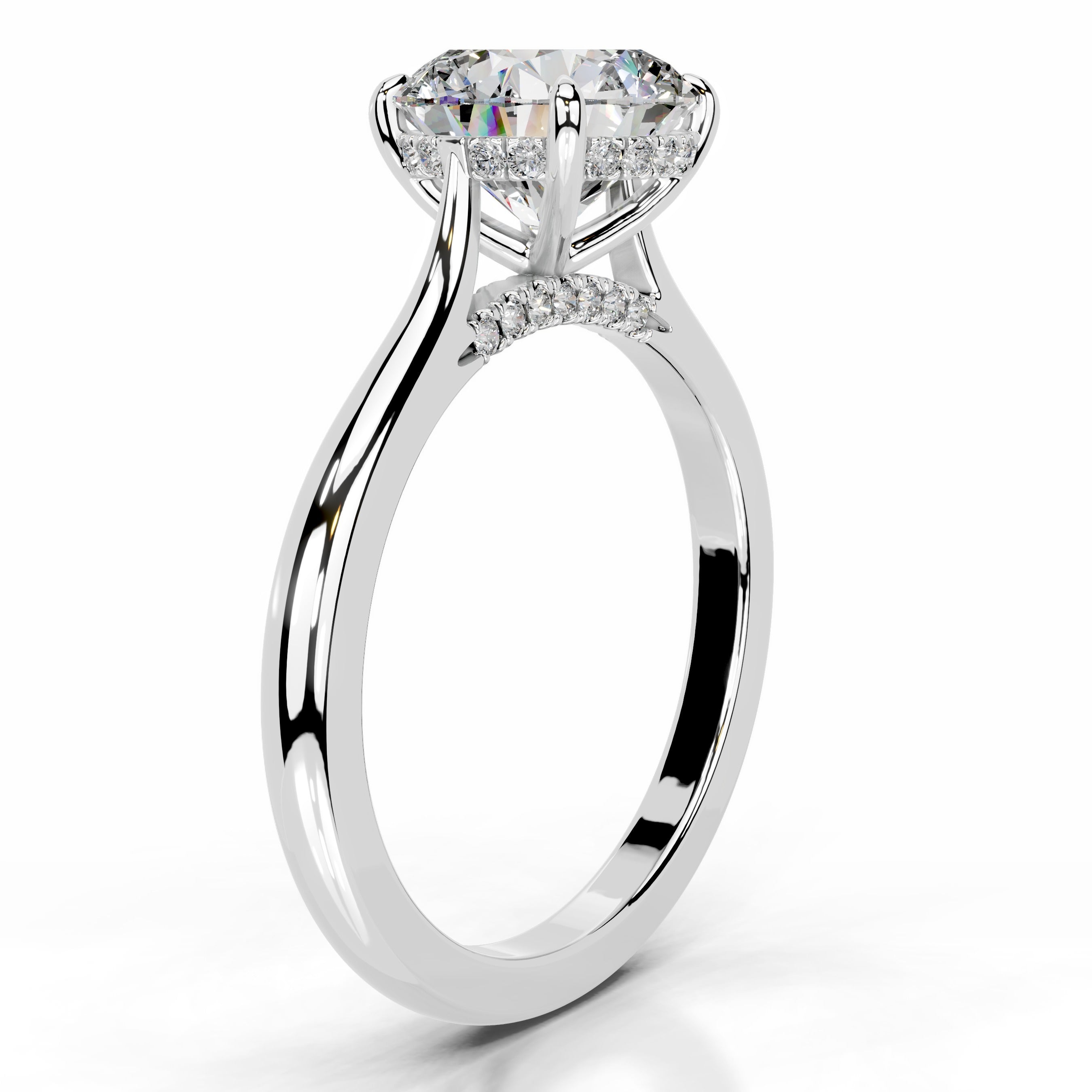 Kiara Moissanite & Diamond Ring - 18K White Gold、mySite、hinf8tx79