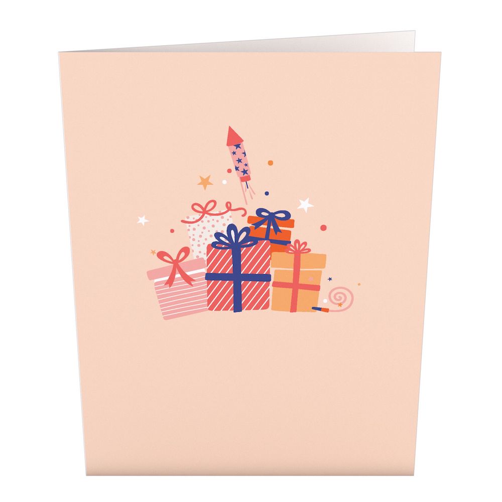 Happy Birthday Gift Cake: Paperpop® Card、mySite、solidvoid