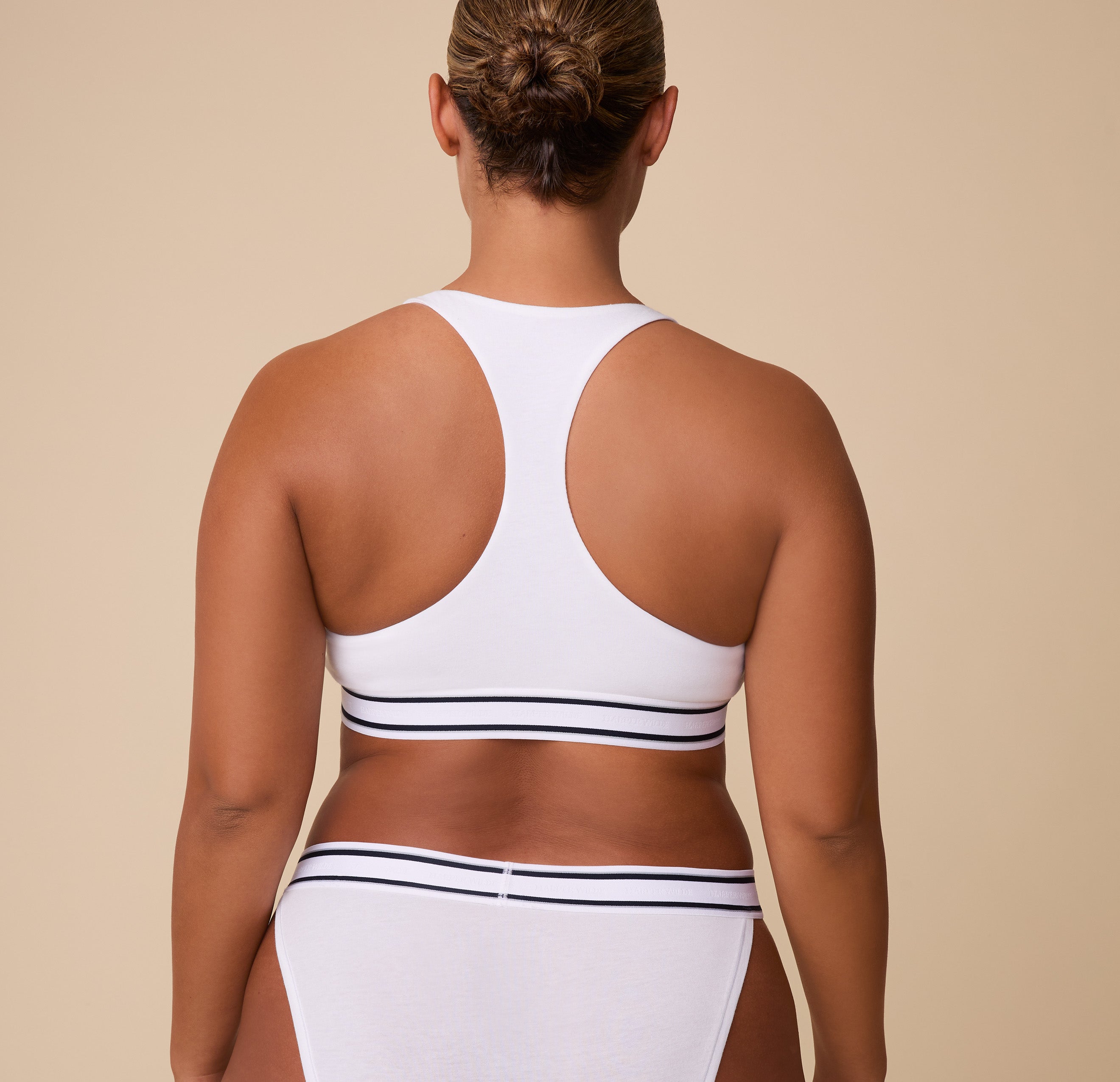 Cloud Cotton Retro Racerback Bralette - White、mySite、bengalsvssteelers