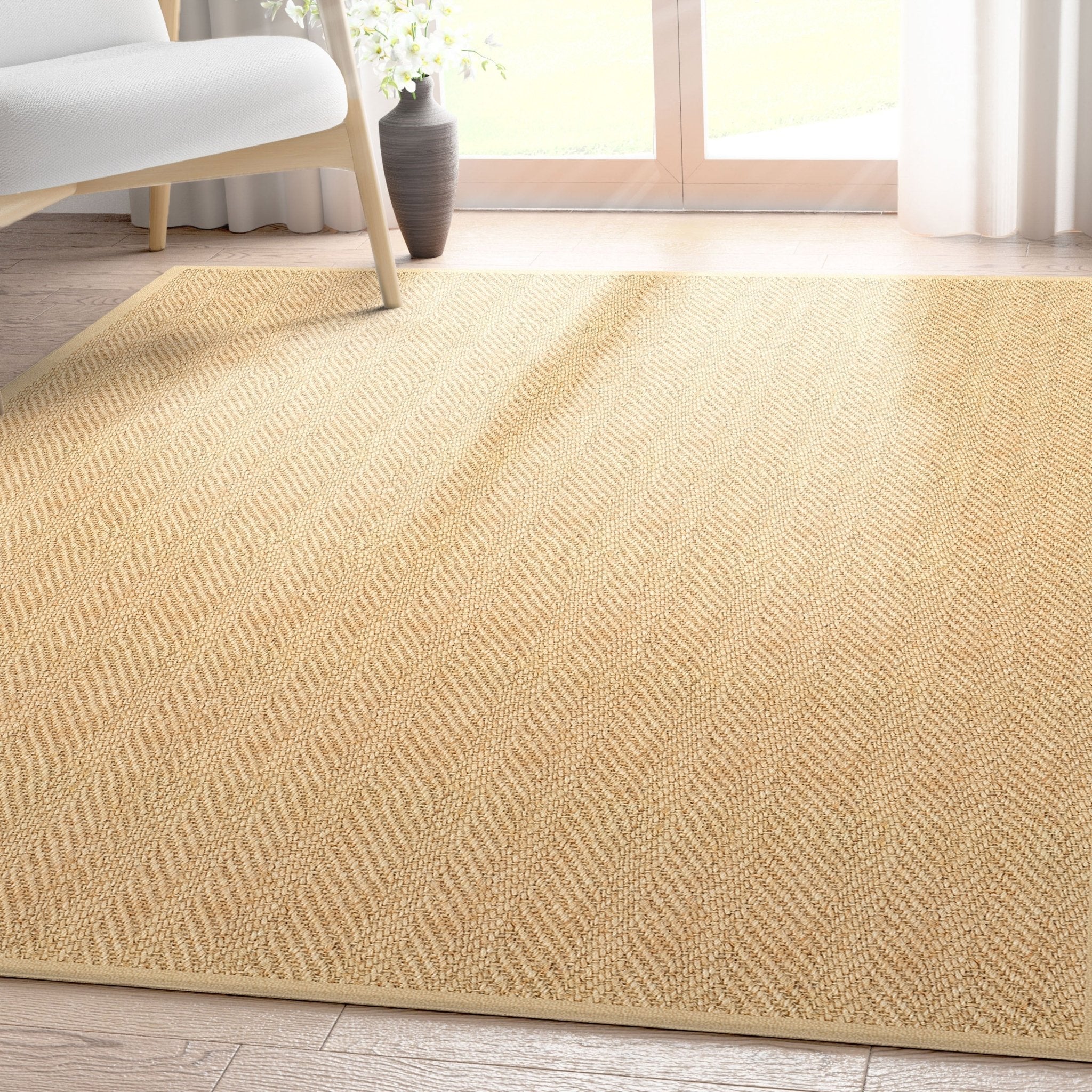 Faux-Jute Boerboel Geometric Herringbone Beige Flatweave Rug、mySite、gigharbornorthrealestate