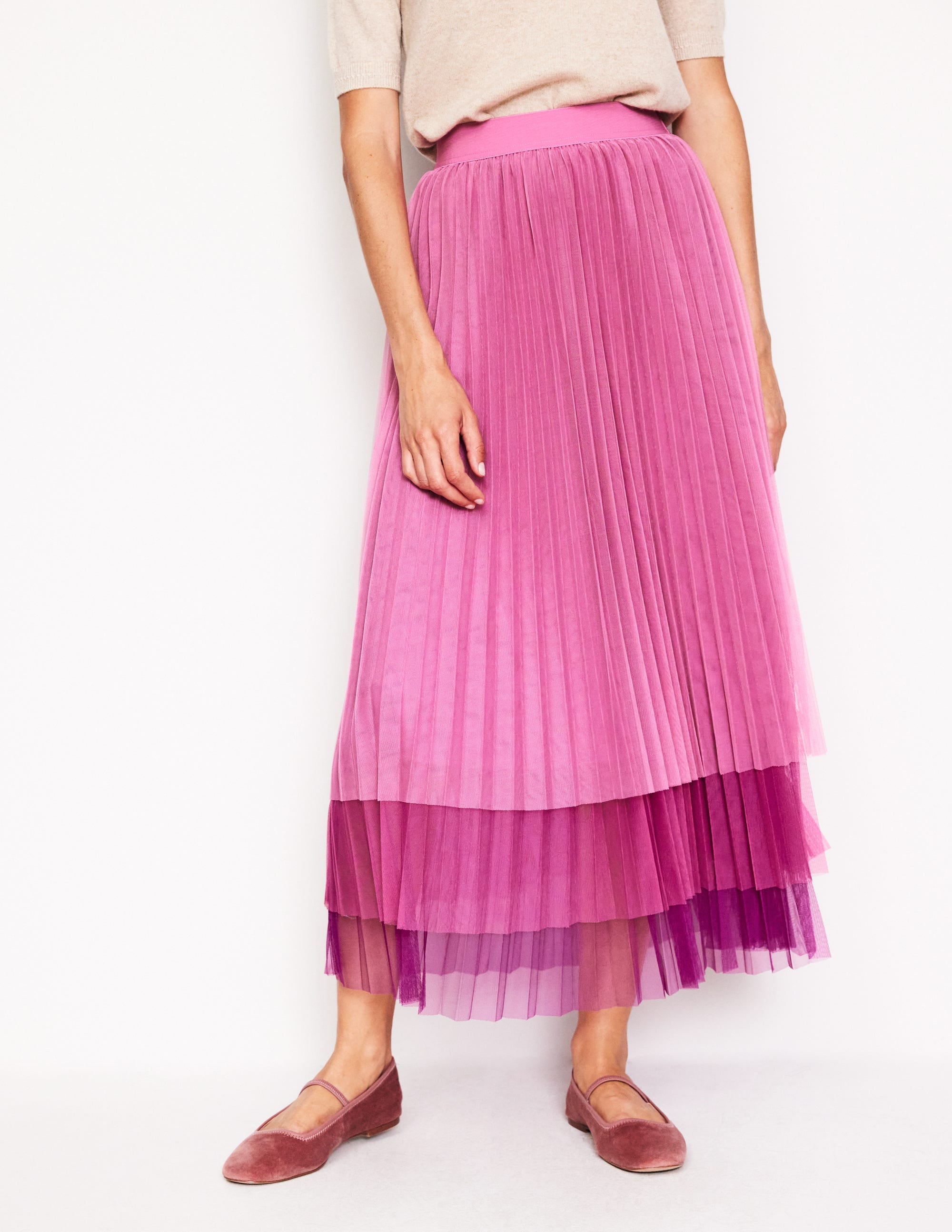  Tulle Tiered Maxi Skirt-Pink、mySite、ashleygrahame