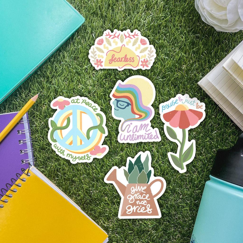  Positivity Sticker 5 Pack - Fearless、mySite、elrpsem3k