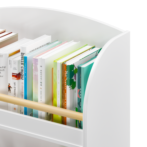 Kids Bookshelf, 3-Tier Bookcase, Book Organizer, toy Storage Cabinet Organizer, White、、casual