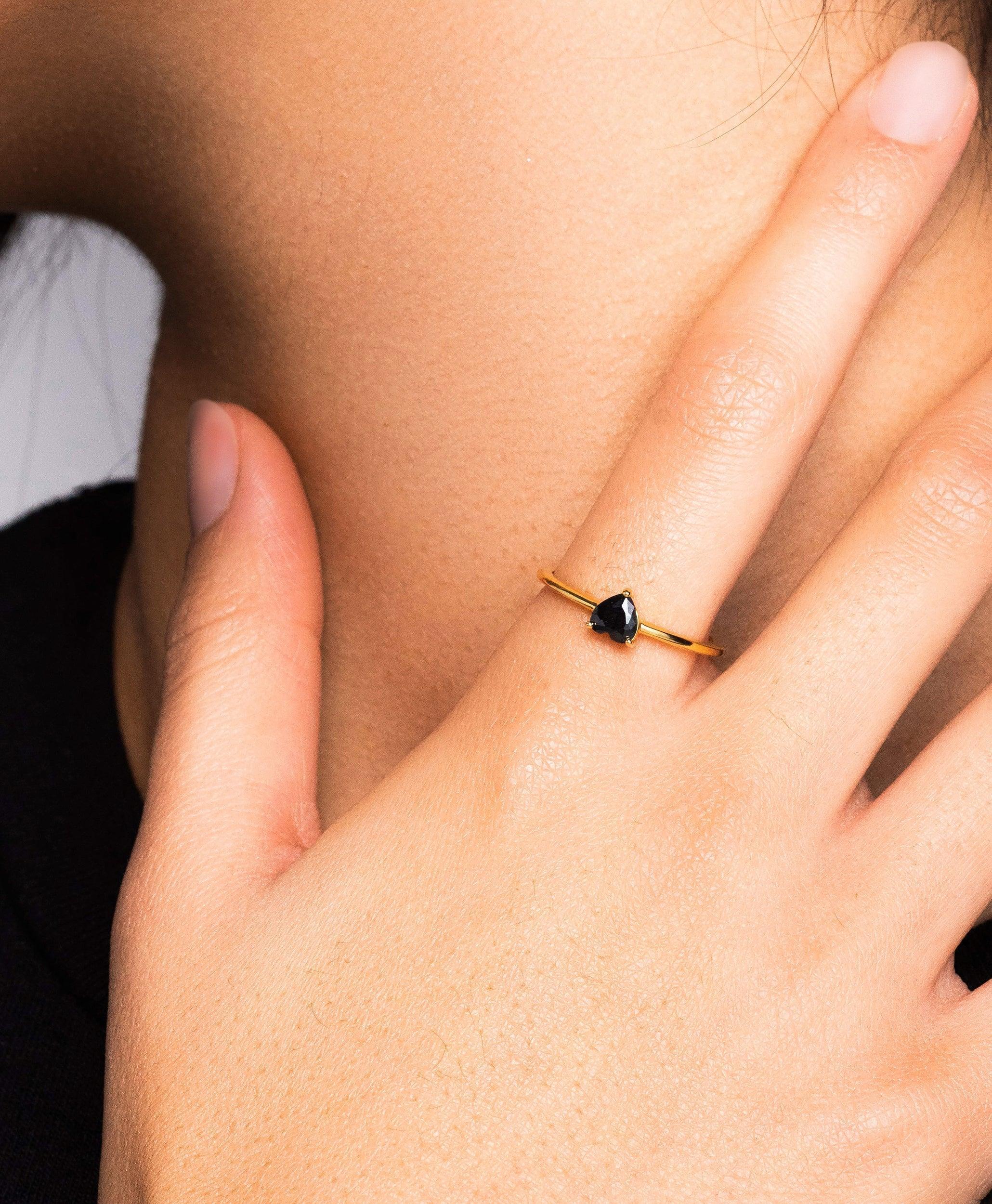 Luv Ring Black 18ct Gold Plated、mySite、botmansion