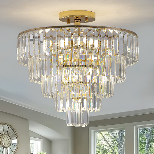 (Same as W1340110373/L5010) Large crystal chandelier in white chrome color, modern style chandelier, dining room, living room, bedroom (Without Bulb)、、eastwooduniform