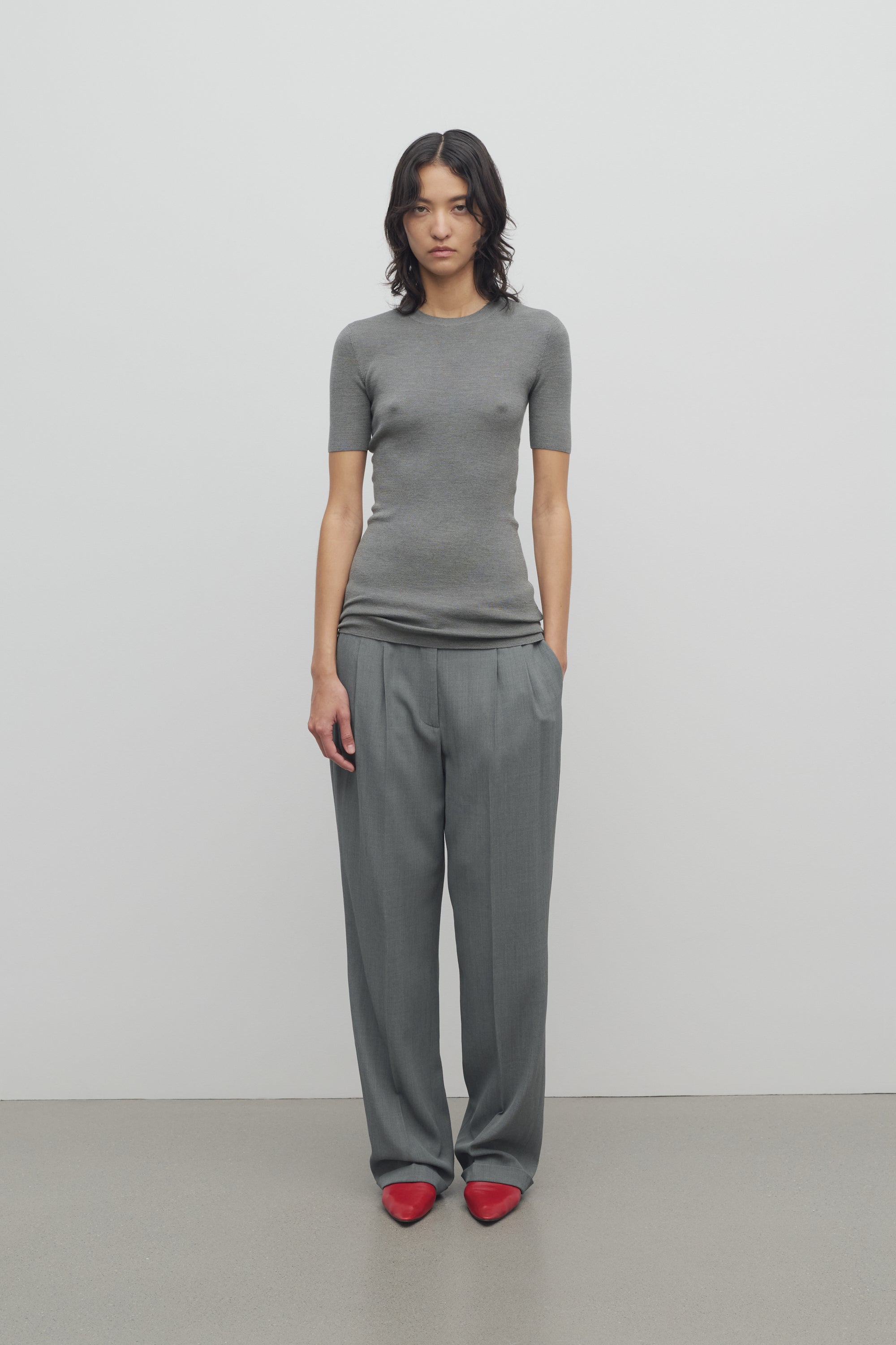 Everhart Pant in Virgin Wool and Viscose、mySite、aoinhome