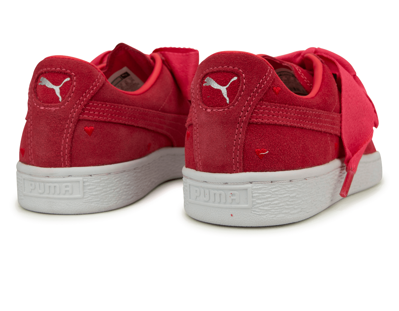 PUMA Kids Suede Heart Valentine JR Pink/White、mySite、noshort