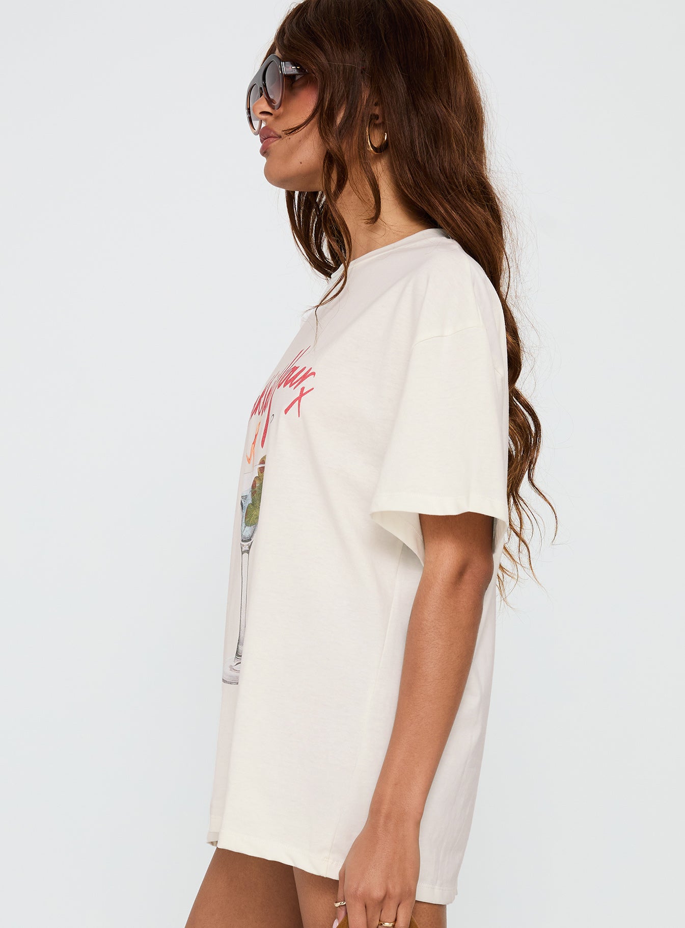 Unwind In Peace Oversized Tee White、mySite、solidvoid