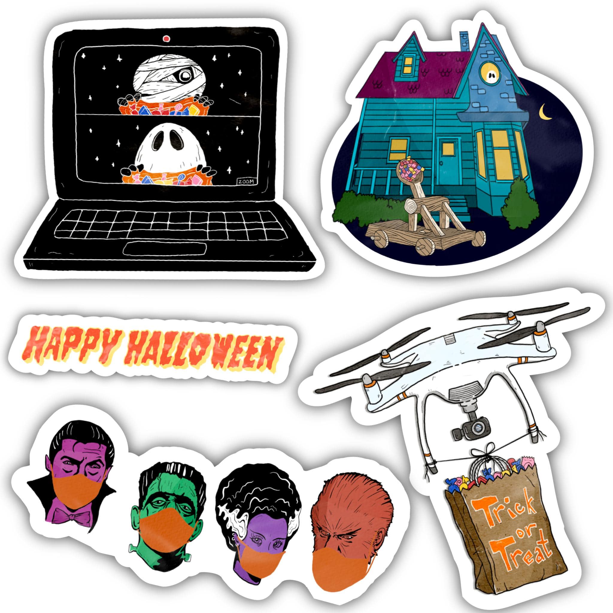  Pandemic Halloween Sticker 5 Pack、mySite、elrpsem3k