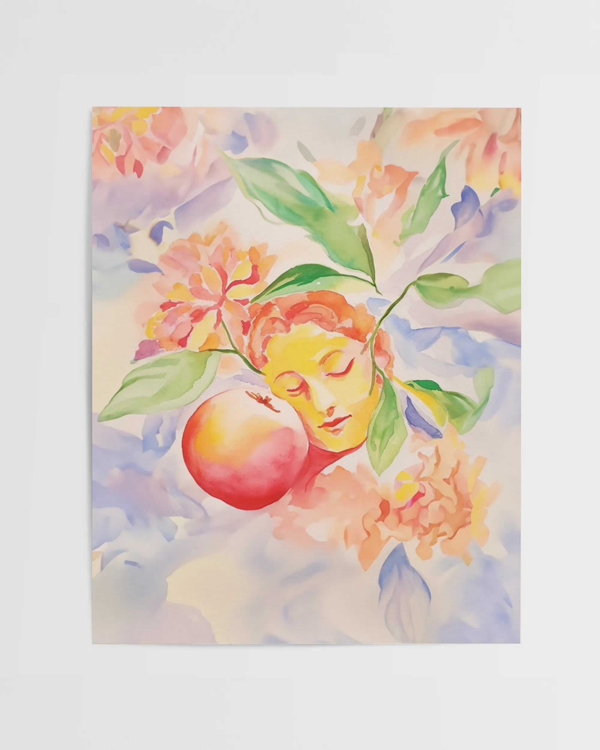 Peach Petals Dreamy Watercolor Art Print、mySite、gigharbornorthrealestate