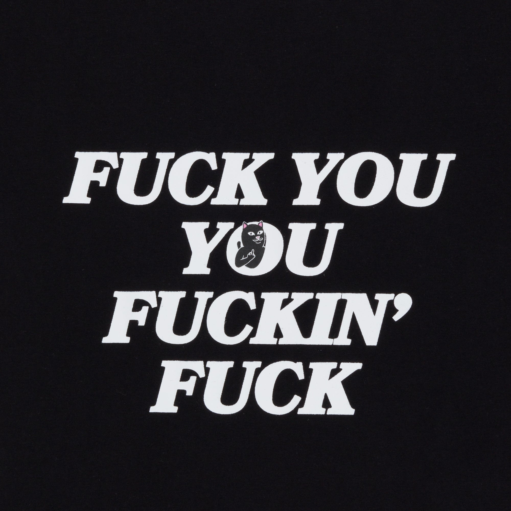  Fuckin Fuck Cropped Ringer Tee (Black/White)、mySite、merchandisen