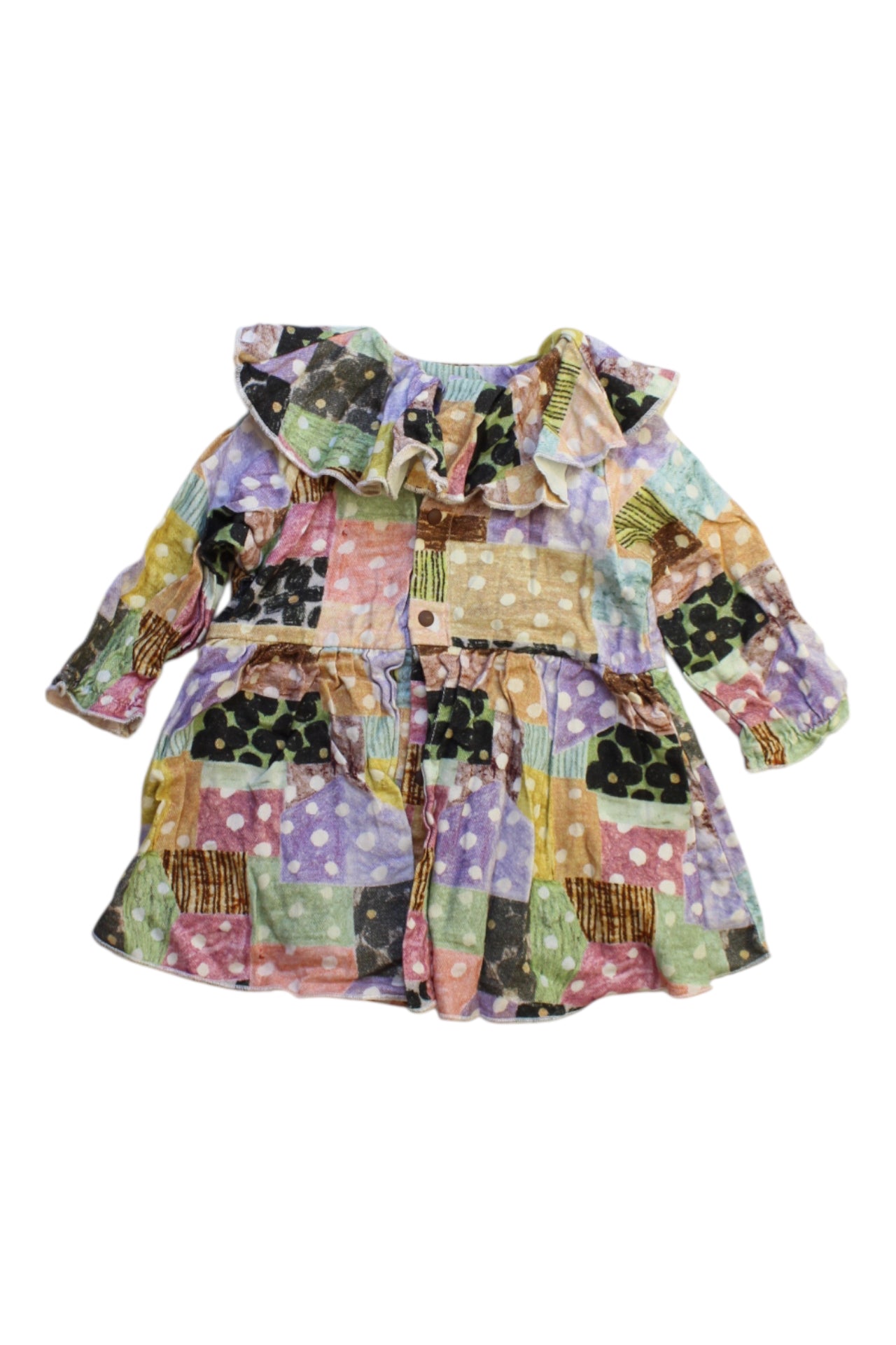 Lastella Patchwork Long Sleeve Dress 3-6M、mySite、g9winljtr