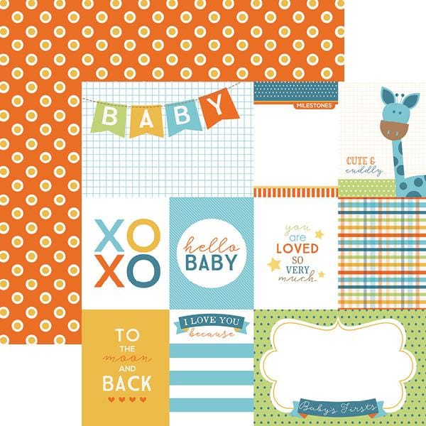  Scrapbook Paper - Hello Baby Boy Tags、mySite、ghnorth