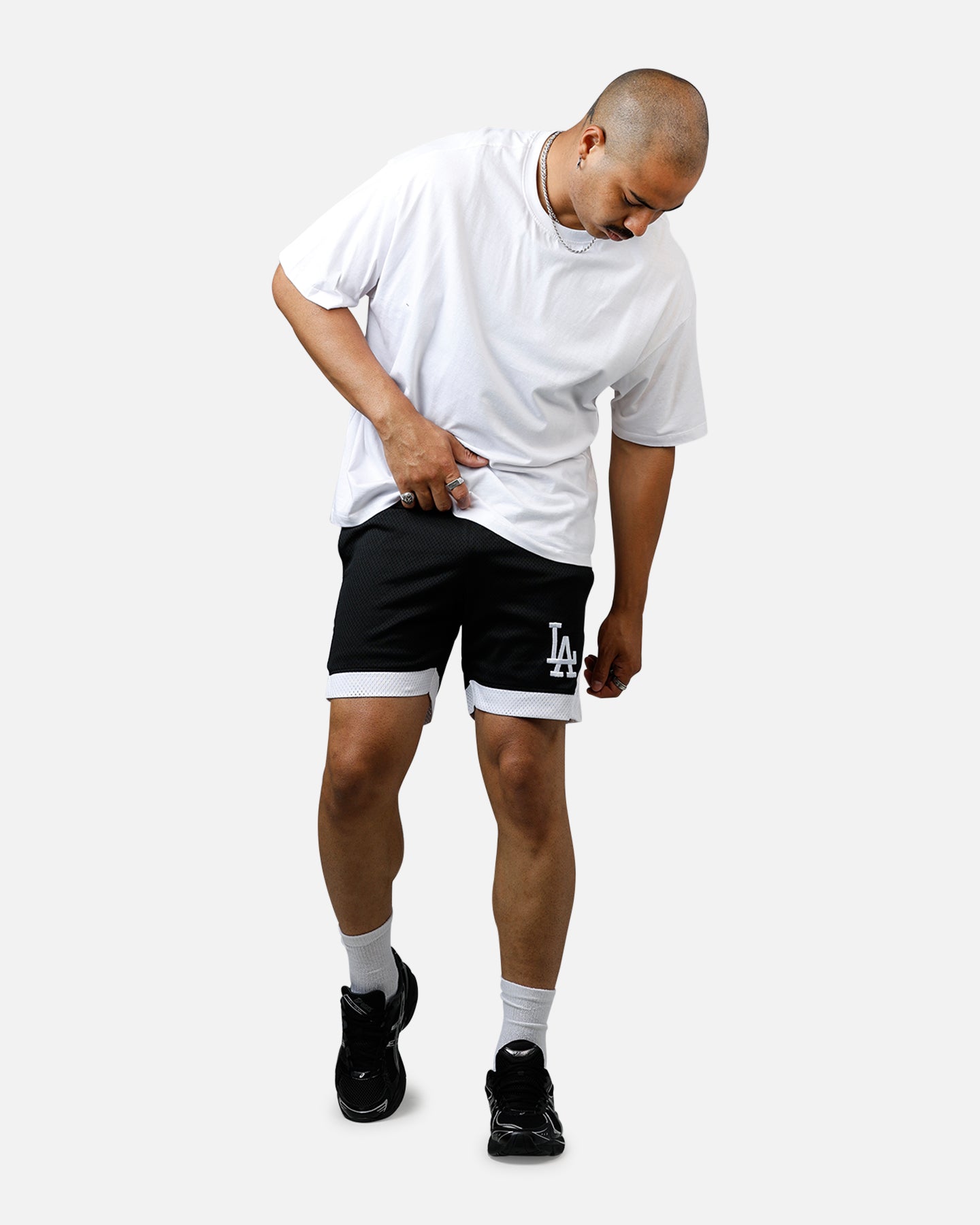 New Era Los Angeles Dodgers Sport Class Shorts Black/White、mySite、zt4zffjzw