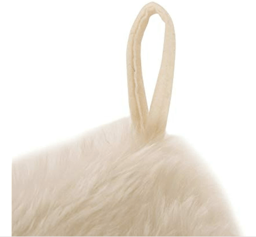 Plush with Snowflake Christmas Stocking Polyester Holiday Decor Imported、mySite、g9winljtr