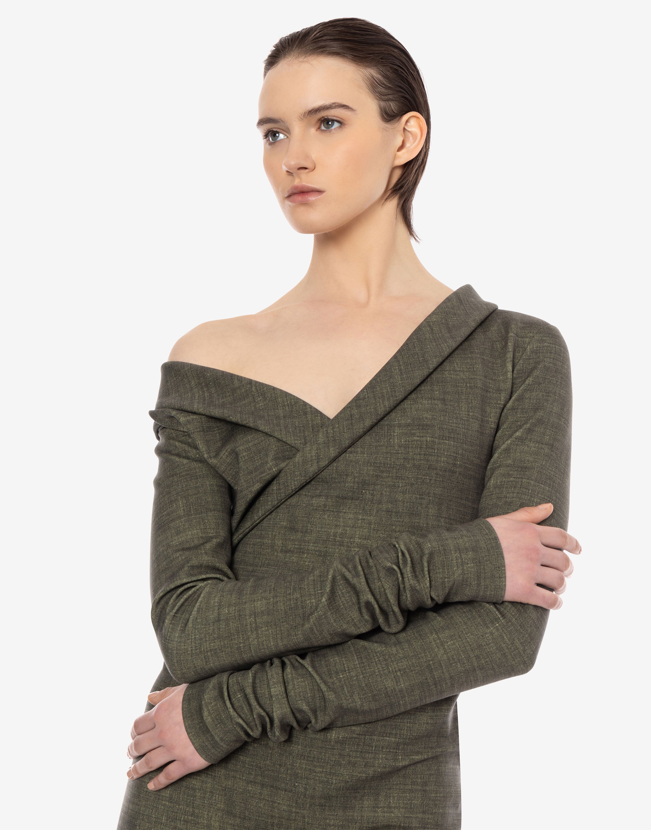 Abito lungo in neoprene stampata、mySite、aoinhome