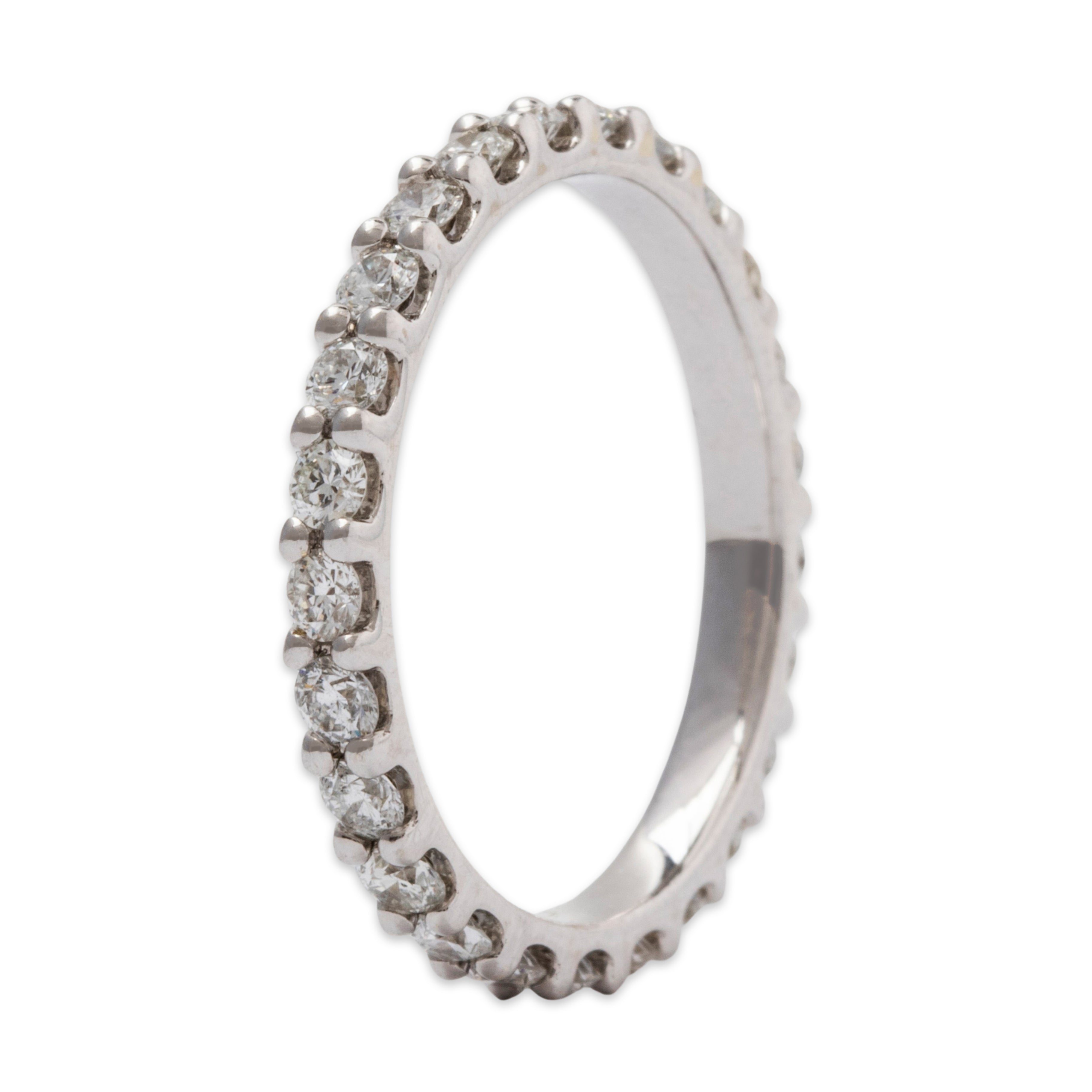 Estate 14k White Gold 1.1cttw Diamond Eternity Band Ring 9、mySite、hinf8tx79