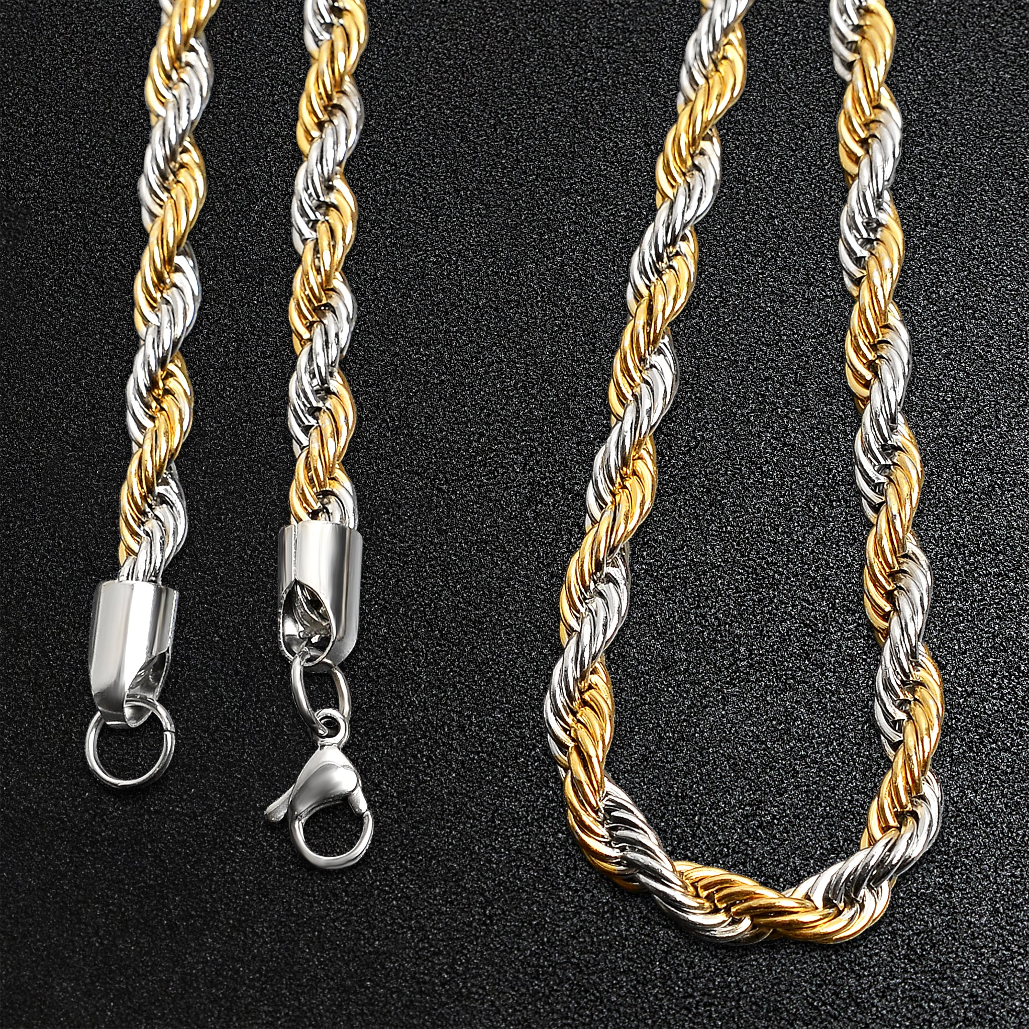 18K Gold PVD Stainless Steel Rope Chain Necklace / CHN9701、mySite、dreamappss