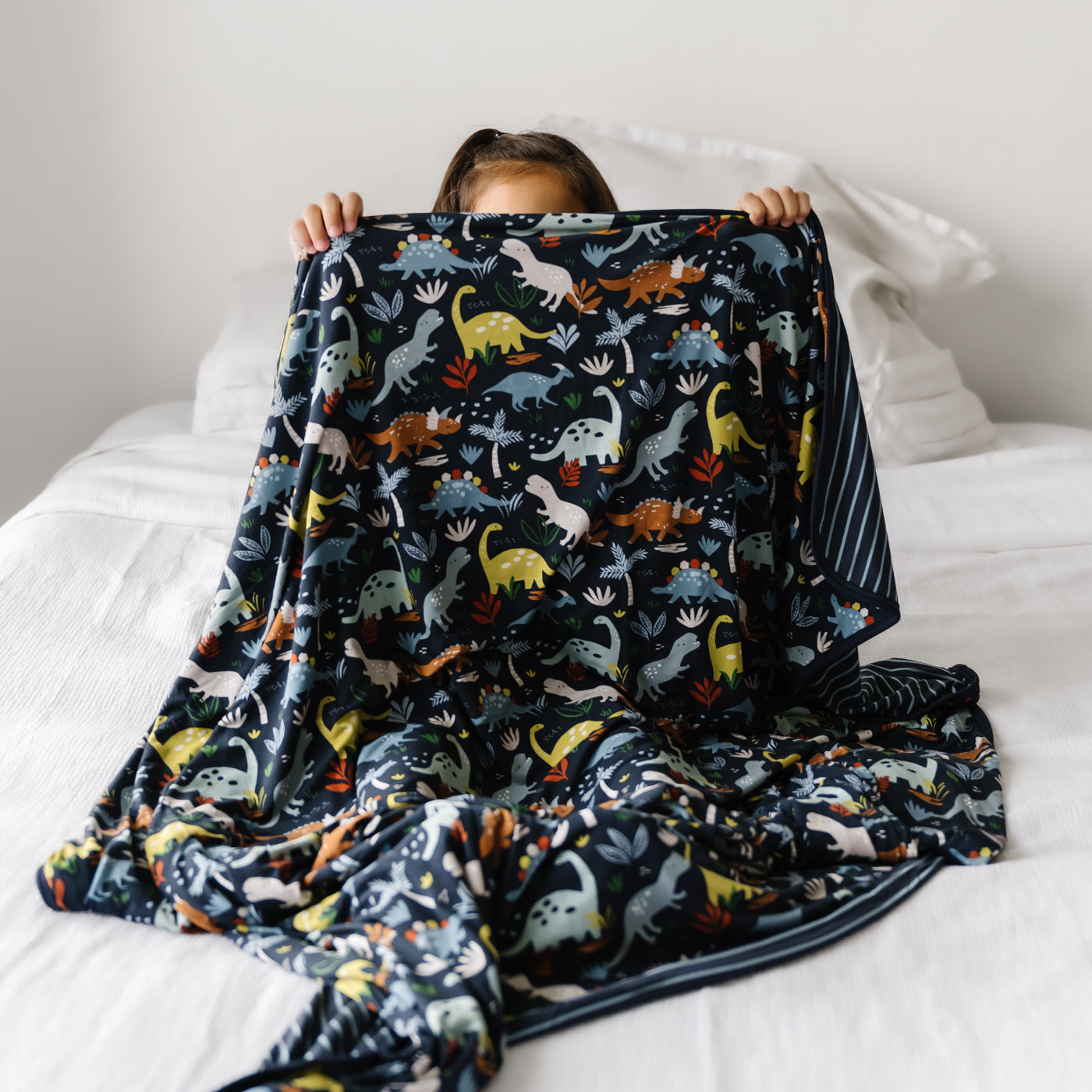  Navy Jurassic Jungle Large Cloud Blanket®、mySite、layawaytickets