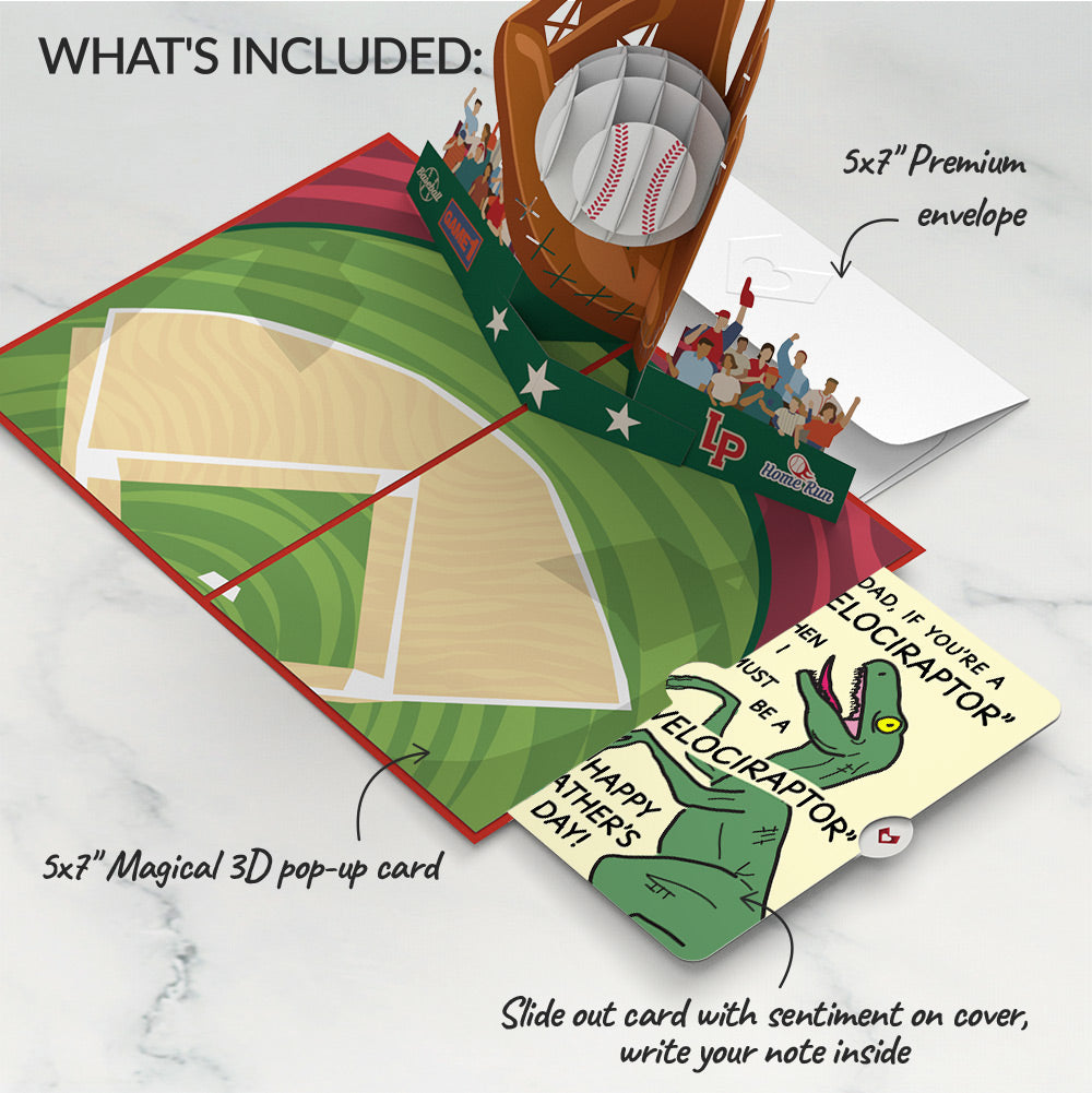 Home Run Father's Day Pop-Up Card and Velociraptor Sentiment Set、mySite、solidvoid