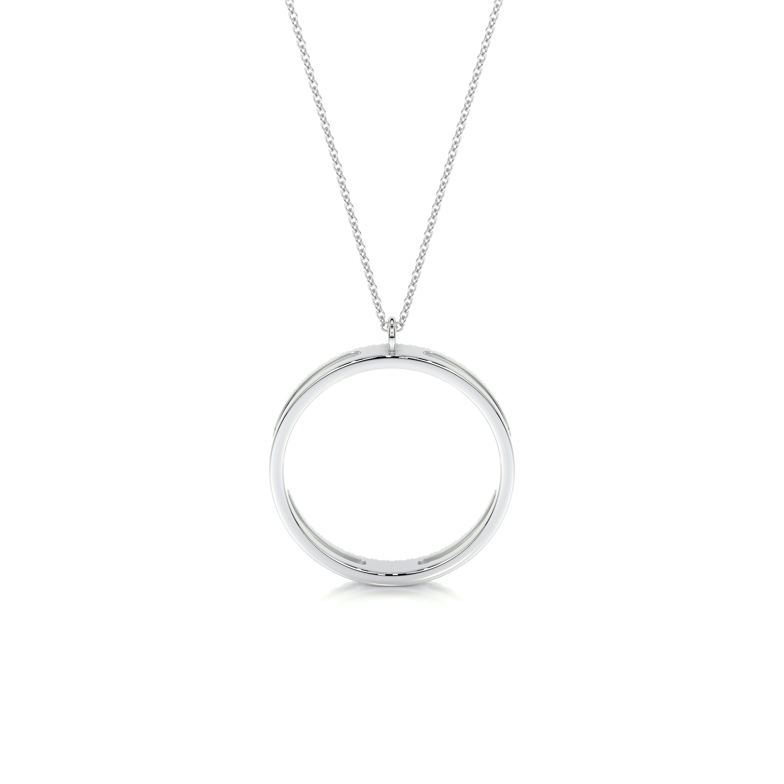 Cali Hoop Diamonds Pendant (0.3 Carat) -18K White Gold、mySite、hinf8tx79