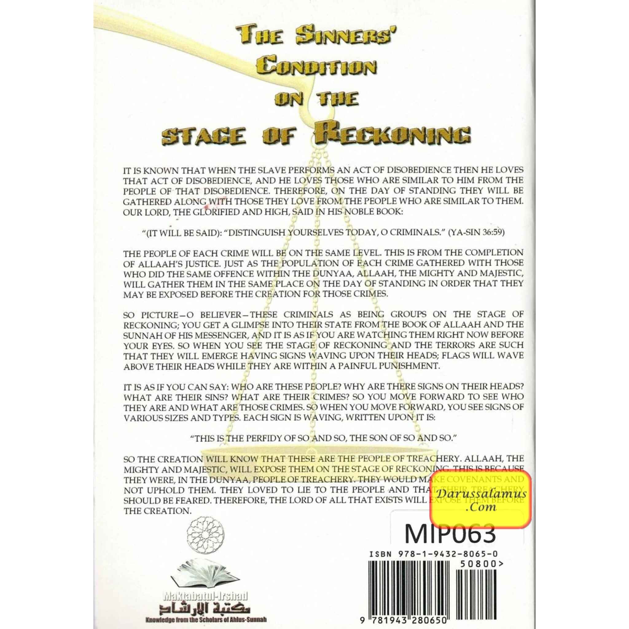 The Sinners' Condition In The Stage Of Reckoning By Shaykh Abdullah bin Uthmaan Adh-Dhaarami、mySite、topwebapps
