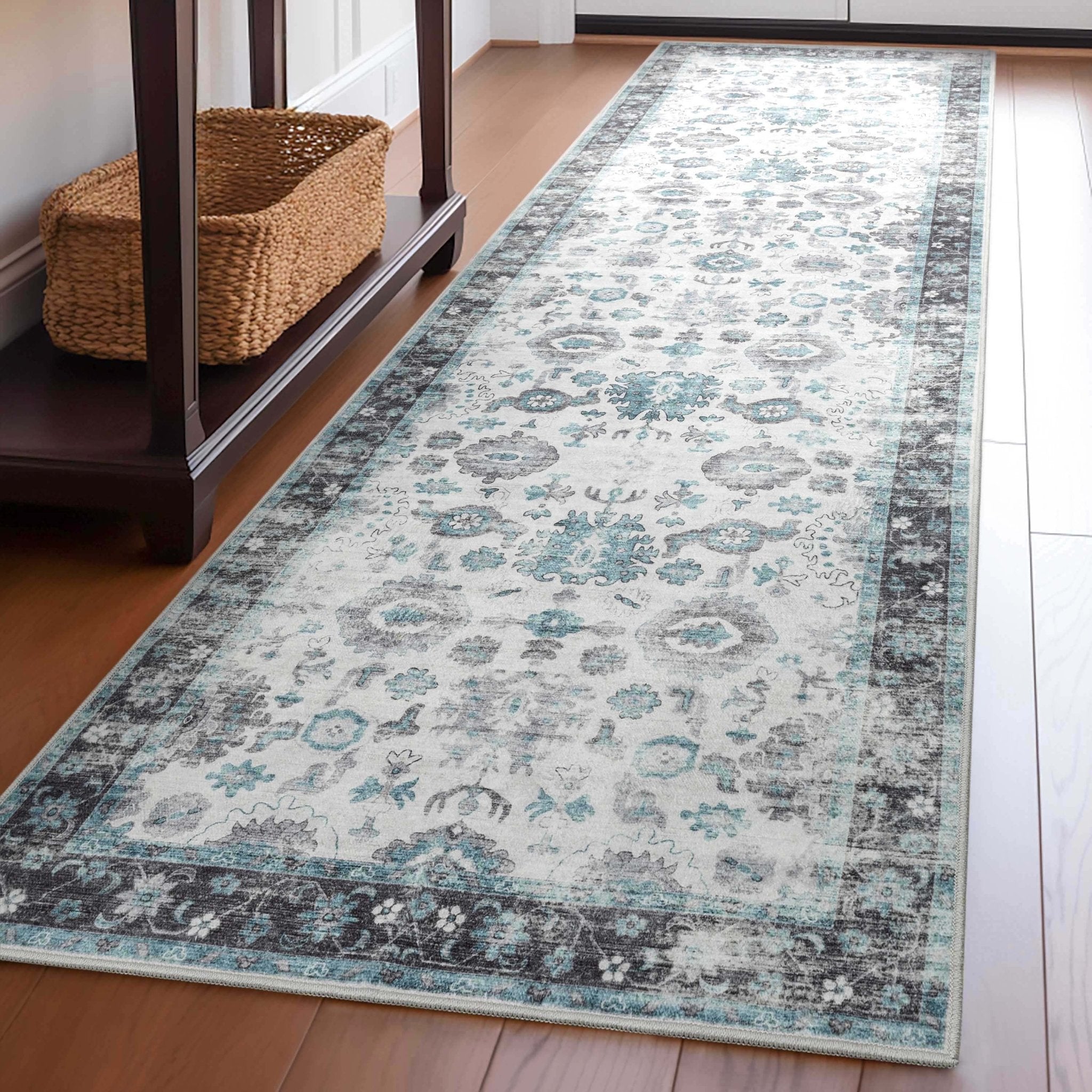 Elle Basics Gala Oriental Easy-Clean Washable Rug by Well Woven - Durable, Non-Slip, Low-Profile Design for Home Comfort、mySite、gigharbornorthrealestate