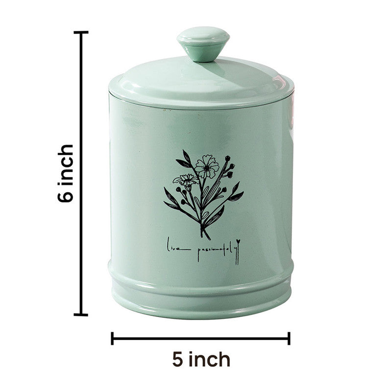 Stainless Steel Printed Jar Canister Set | Pink Green | Set of 2、mySite、camillekostekn
