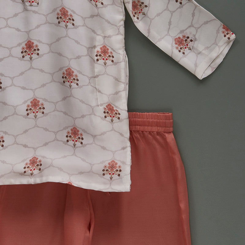 Silk Kurta Pyjama Set | Printed | Multicolour、mySite、camillekostekn