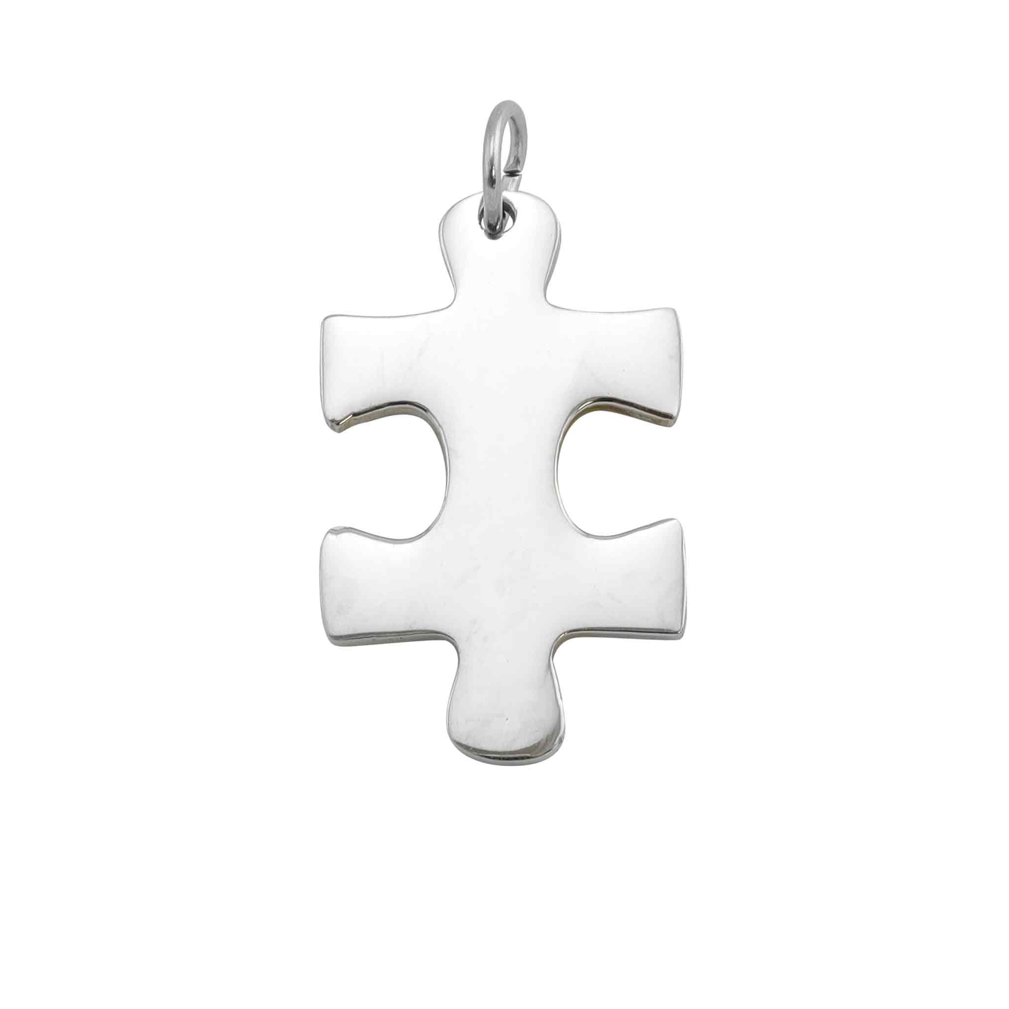 10 Pack - Polished Blank Vertical Stainless Steel Puzzle Piece / SBB0027、mySite、dreamappss
