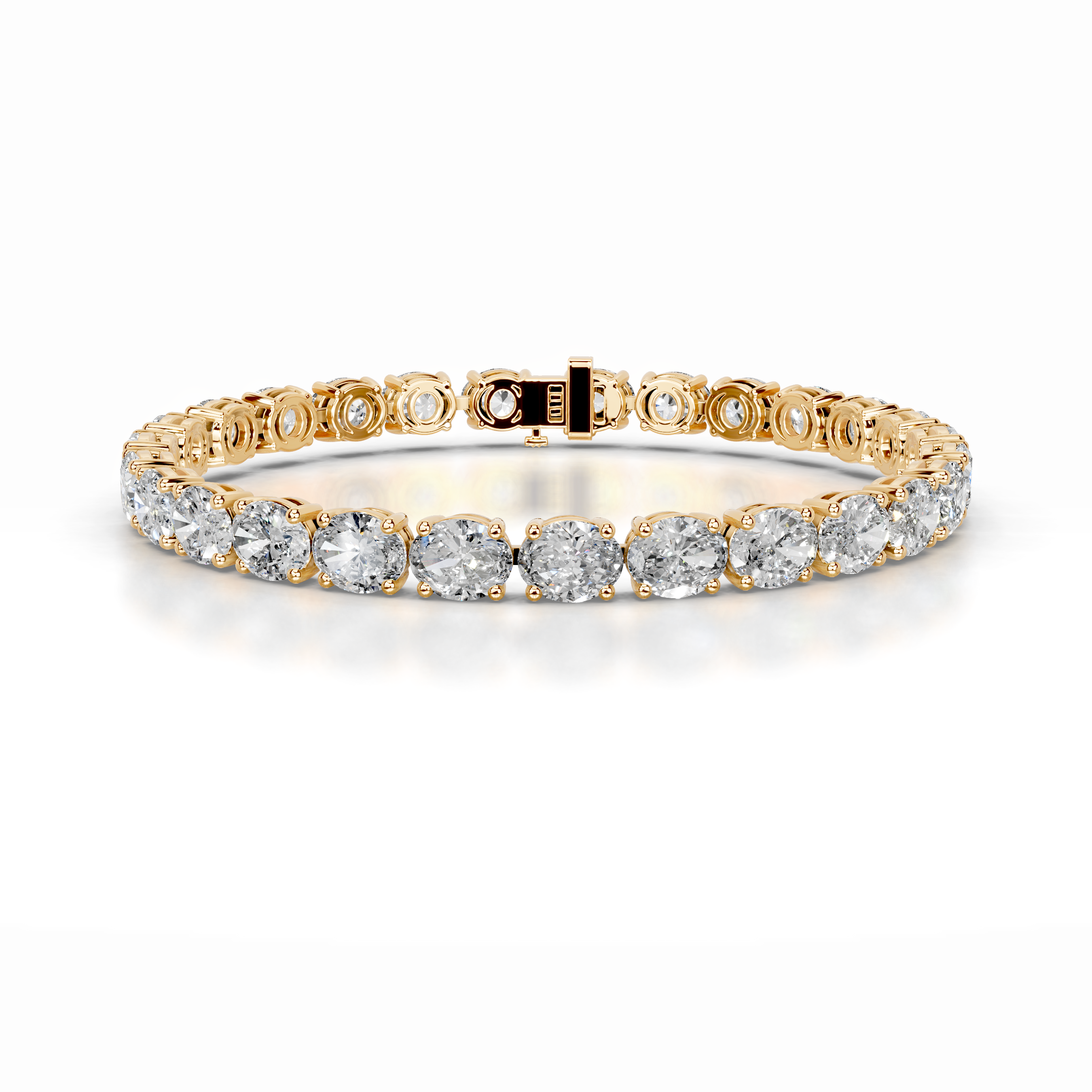 Ruth Lab Grown Diamond Tennis Bracelet (15 Carat) -18K Yellow Gold、mySite、hinf8tx79