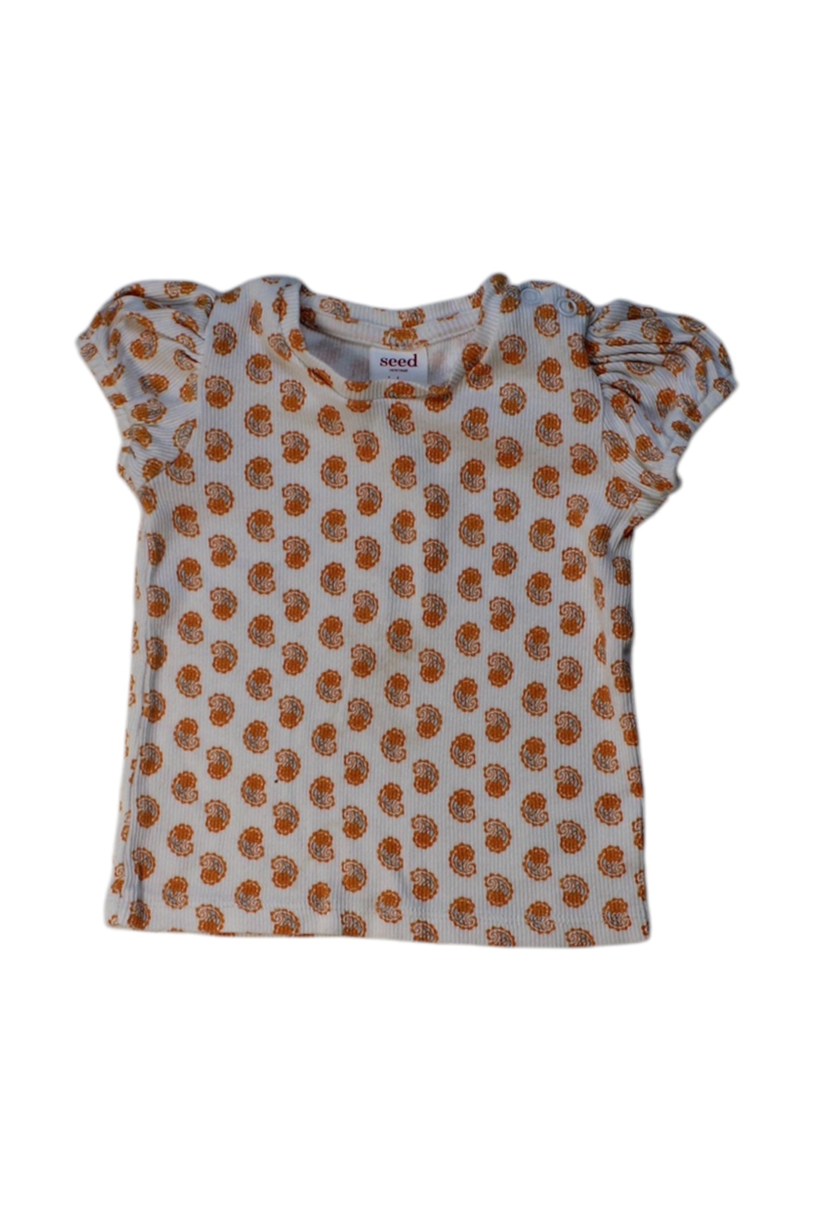 Seed Floral Short Sleeve Top 6-12M、mySite、g9winljtr