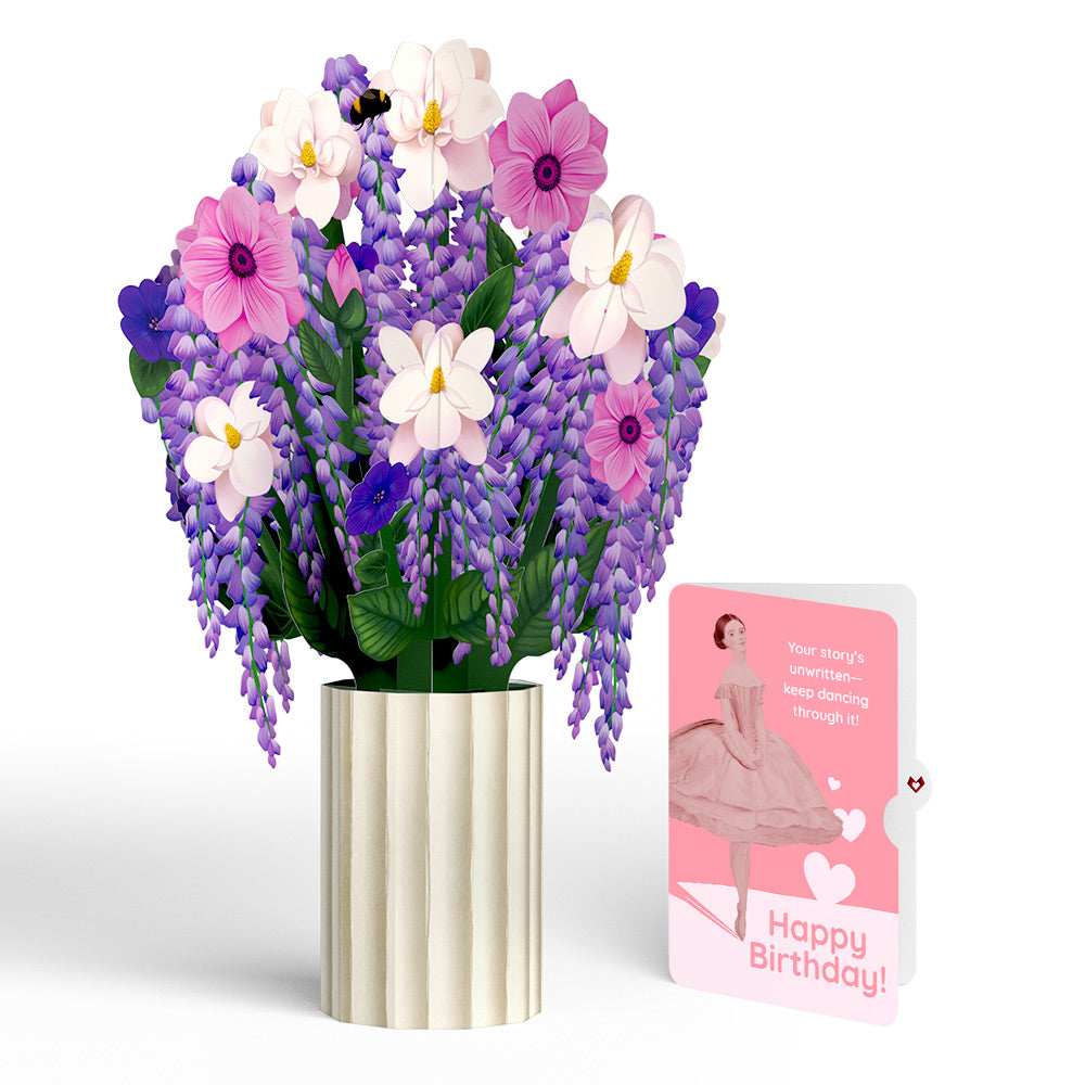 Wisteria Birthday Bouquet and Dancing Through Life Sentiment Set、mySite、solidvoid