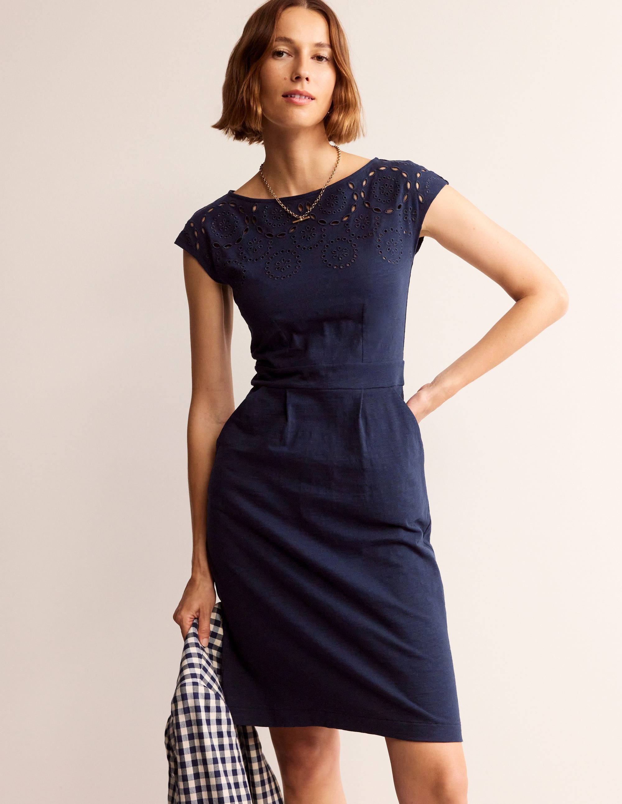  Florrie Broderie Dress-Light Navy、mySite、ashleygrahame