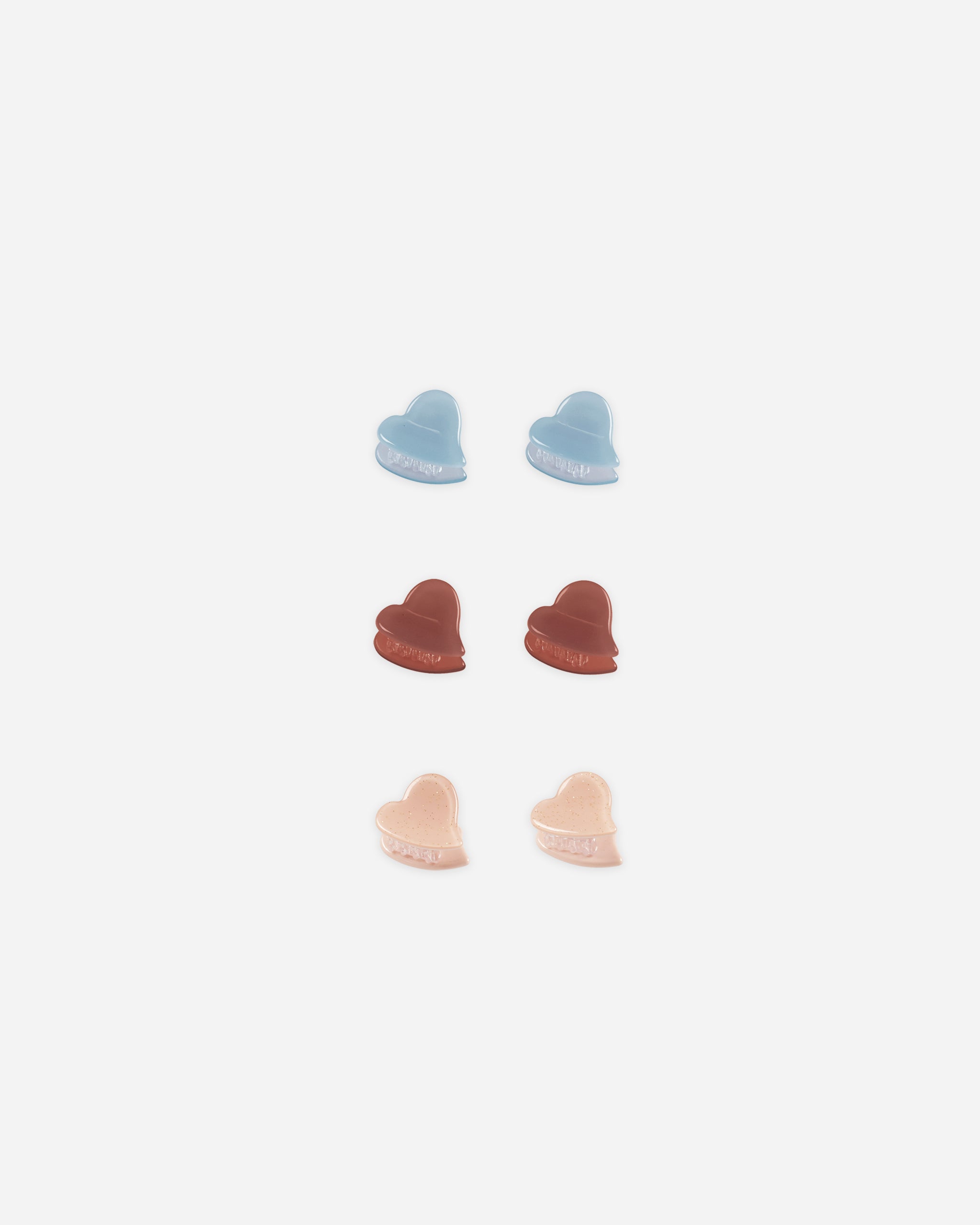  Heart Mini Clips || Light Blue, Poppy, Shell、mySite、layawaytickets