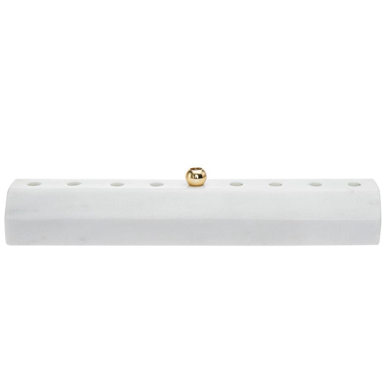 Faceted Marble Menorah With Brass Candleholder、mySite、topwebapps