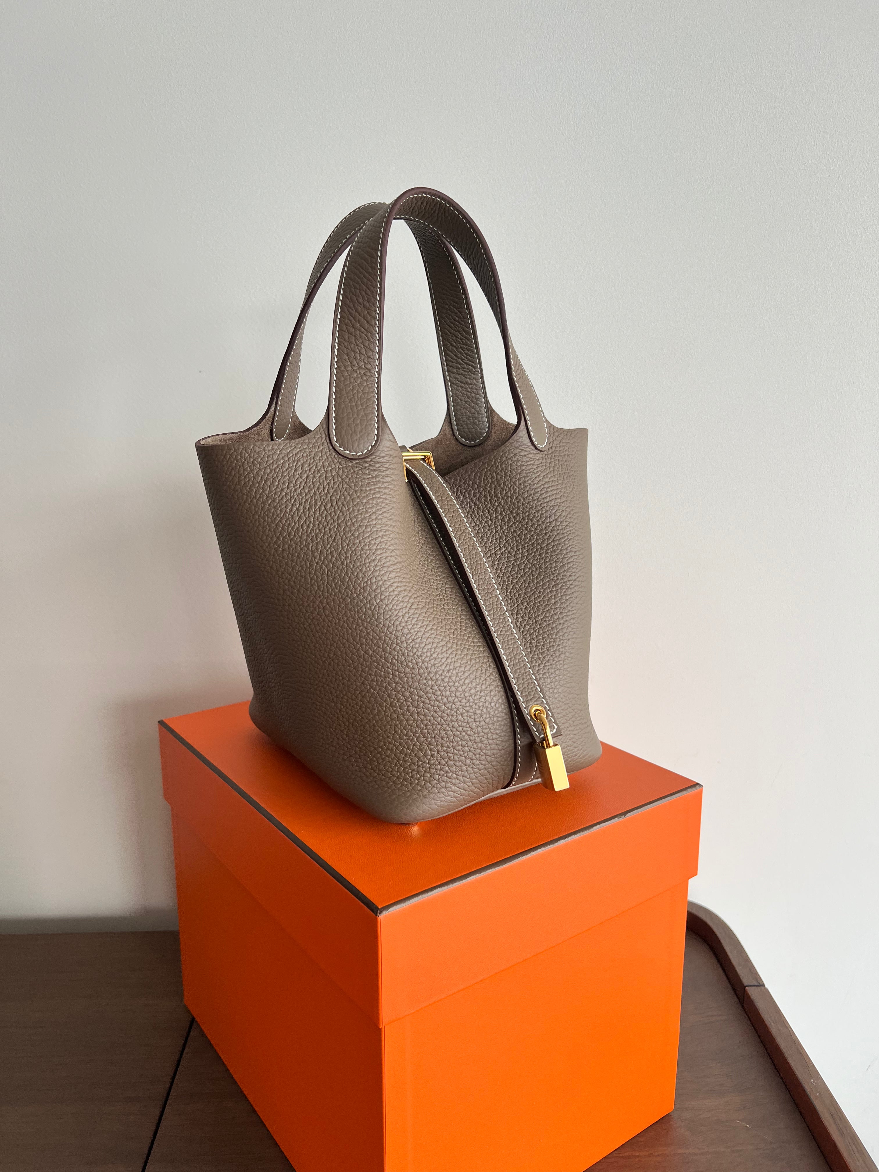 Hermès Picotin 18cm Etoupe Clemence GHW、mySite、garminoutage.com