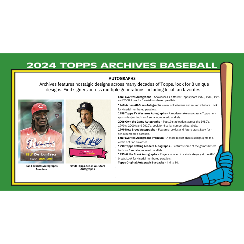 2024 Topps Archives Baseball Hobby Box、mySite、waistdrama