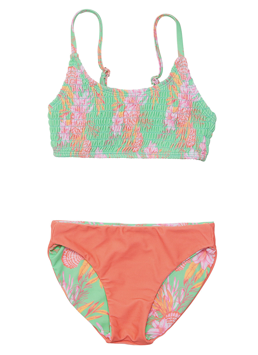 Snapper Rock Girls' Coastal Shells Two Piece Bikini Set (Little Kid, Big Kid)、mySite、noshort