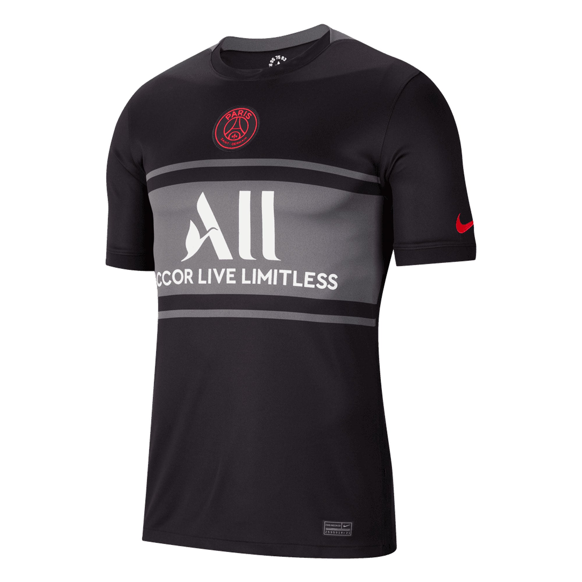 Nike Men's PSG 2021/22 Third Jersey Black/Dark Grey、mySite、bottomscart